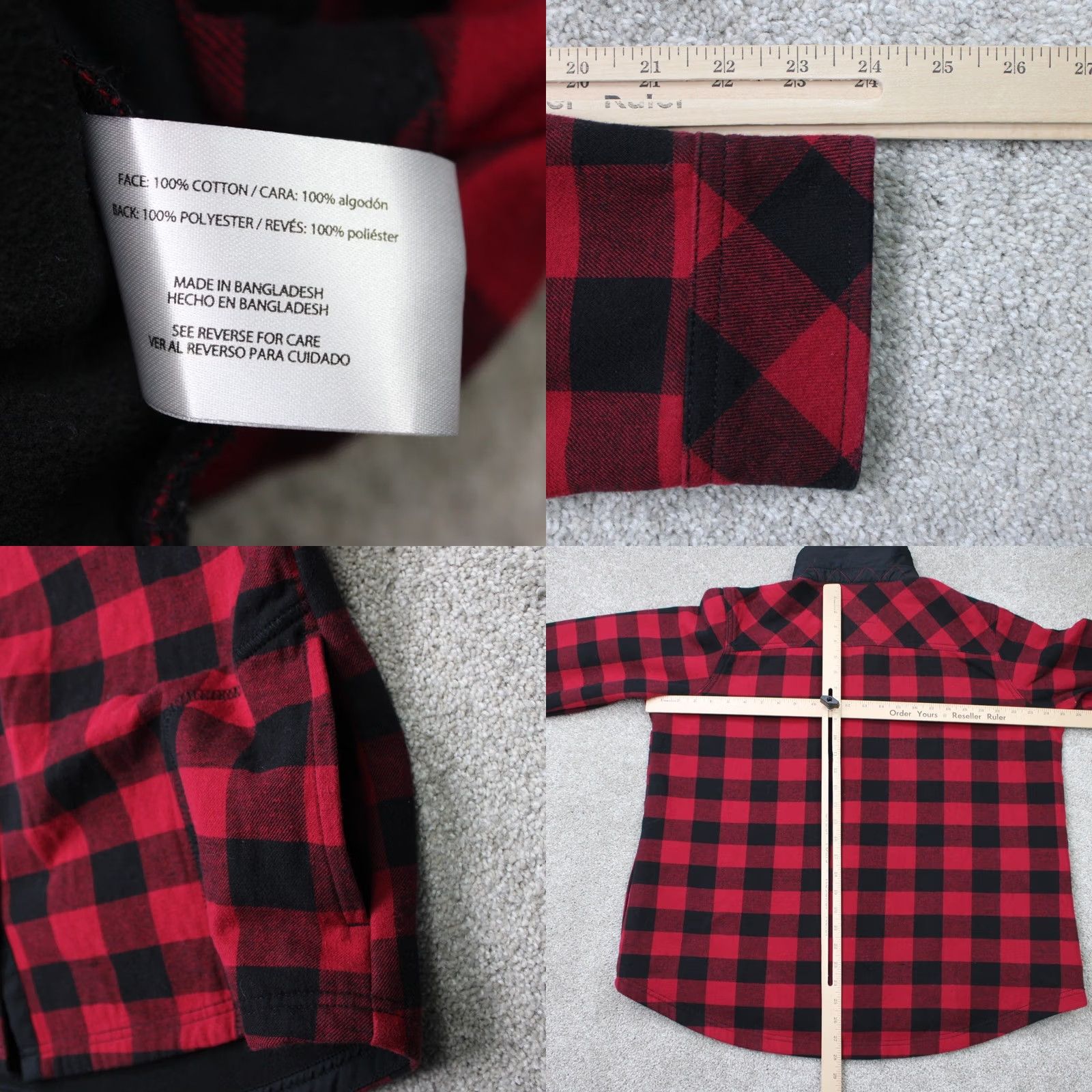 Orvis Orvis Pinnacle Shacket Womens 2XL Red/Black Buffalo Plaid L/S Shirt Size XXL / US 16-18 / IT 52-54 - 8 Thumbnail