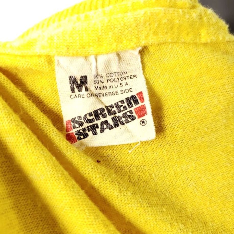 Vintage VINTAGE Space Shuttle Mission T Shirt Mens Size S 80s NASA USA STS-61-B Screen Stars Yellow Graphic Tee Space Kennedy Space Center Boys Girls Mens Size US S / EU 44-46 / 1 - 7 Thumbnail
