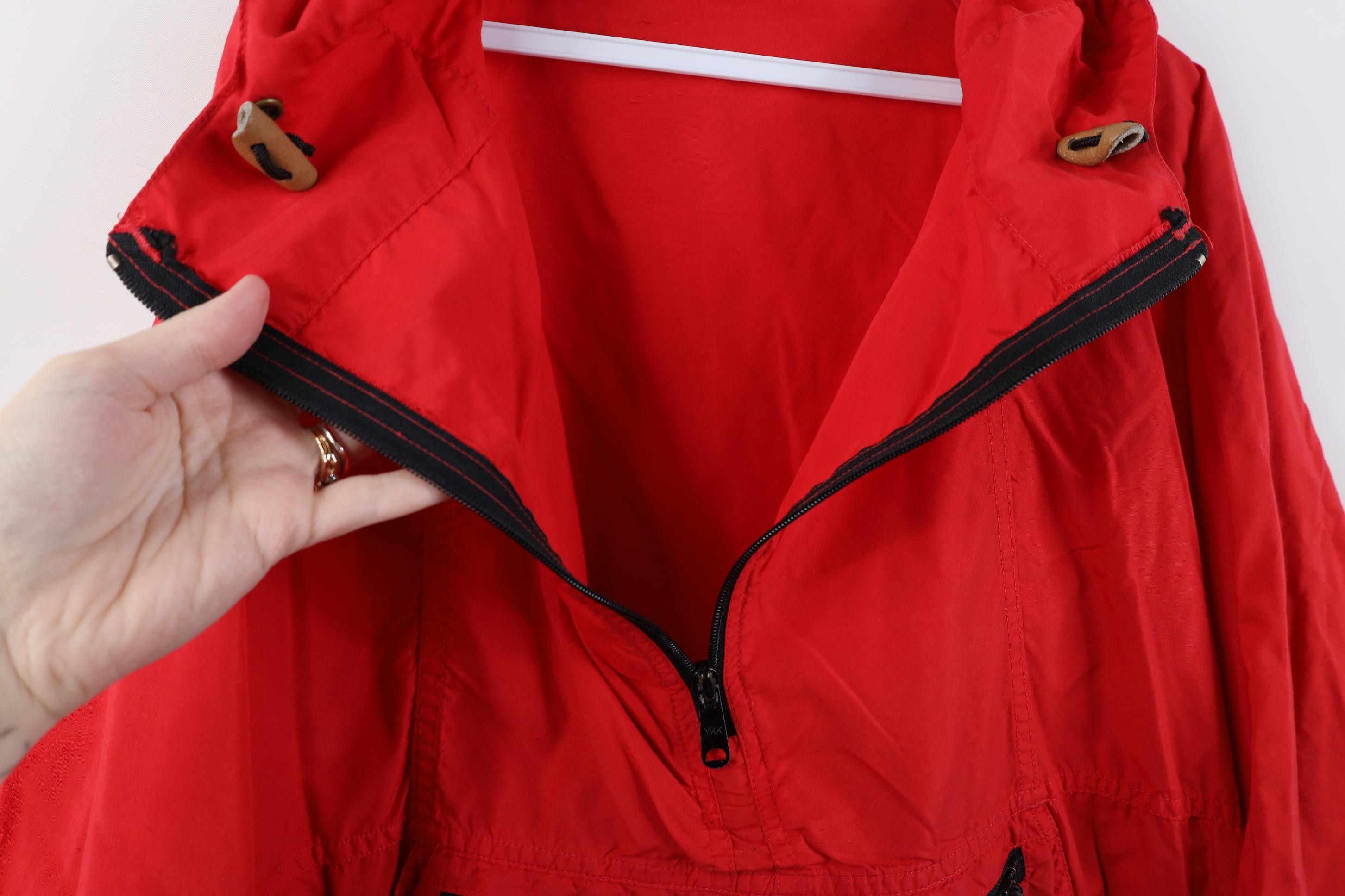L.L. Bean Vintage 90s LL Bean Hooded Anorak Windbreaker Jacket Red USA Size US XXL / EU 58 / 5 - 6 Thumbnail