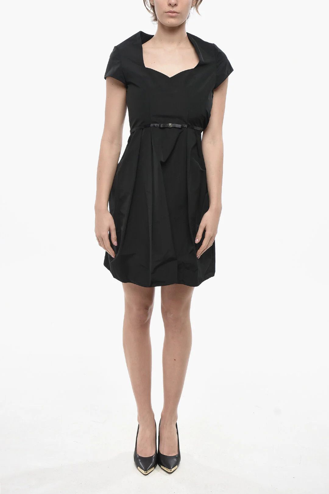 Givenchy og1mm0326 Flared Midi Dress in Black Size S / US 4 / IT 40 - 1 Thumbnail