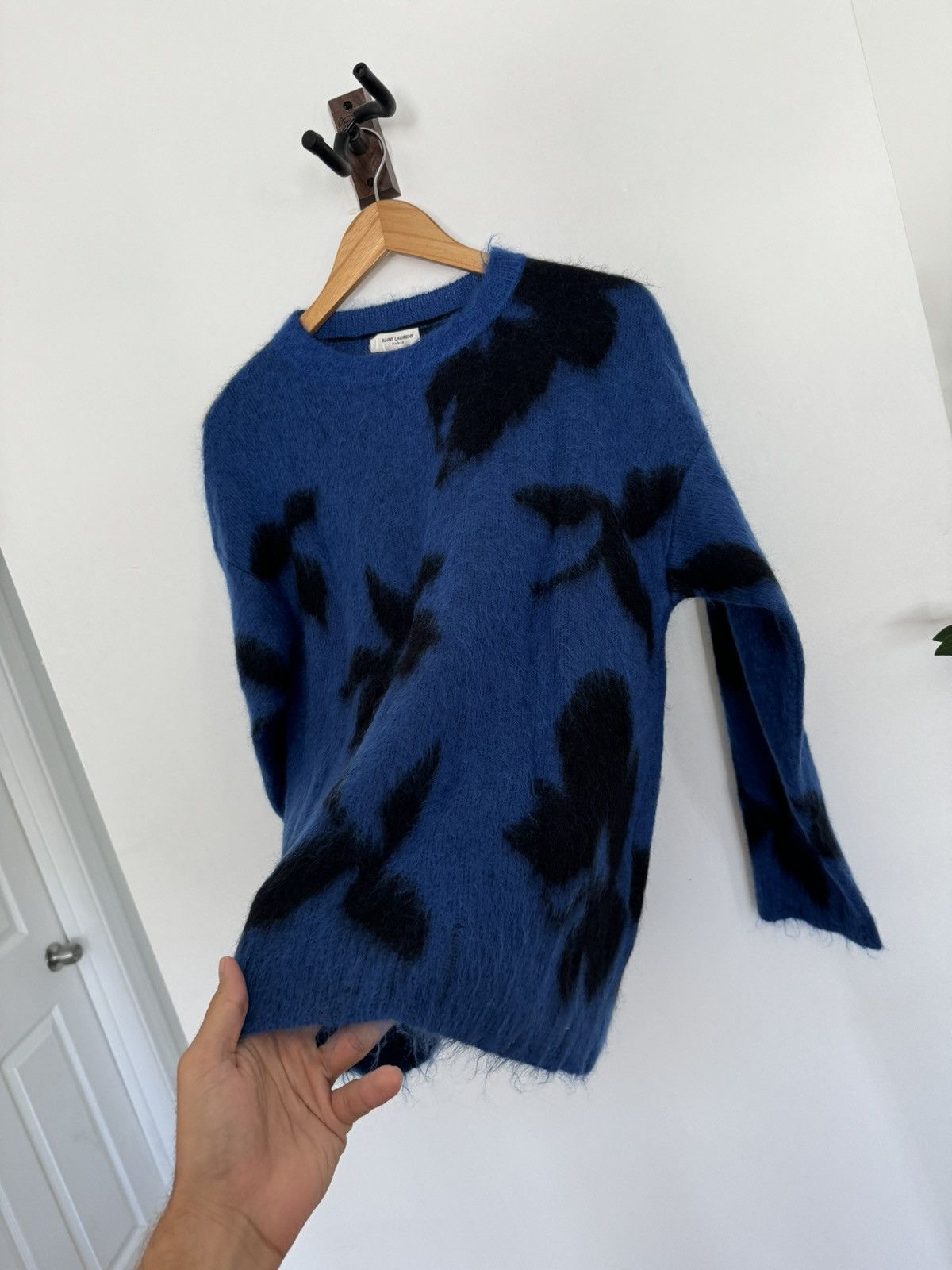 Saint Laurent Paris Oversize Mohair Floral sweater Size US XS / EU 42 / 0 - 2 Thumbnail
