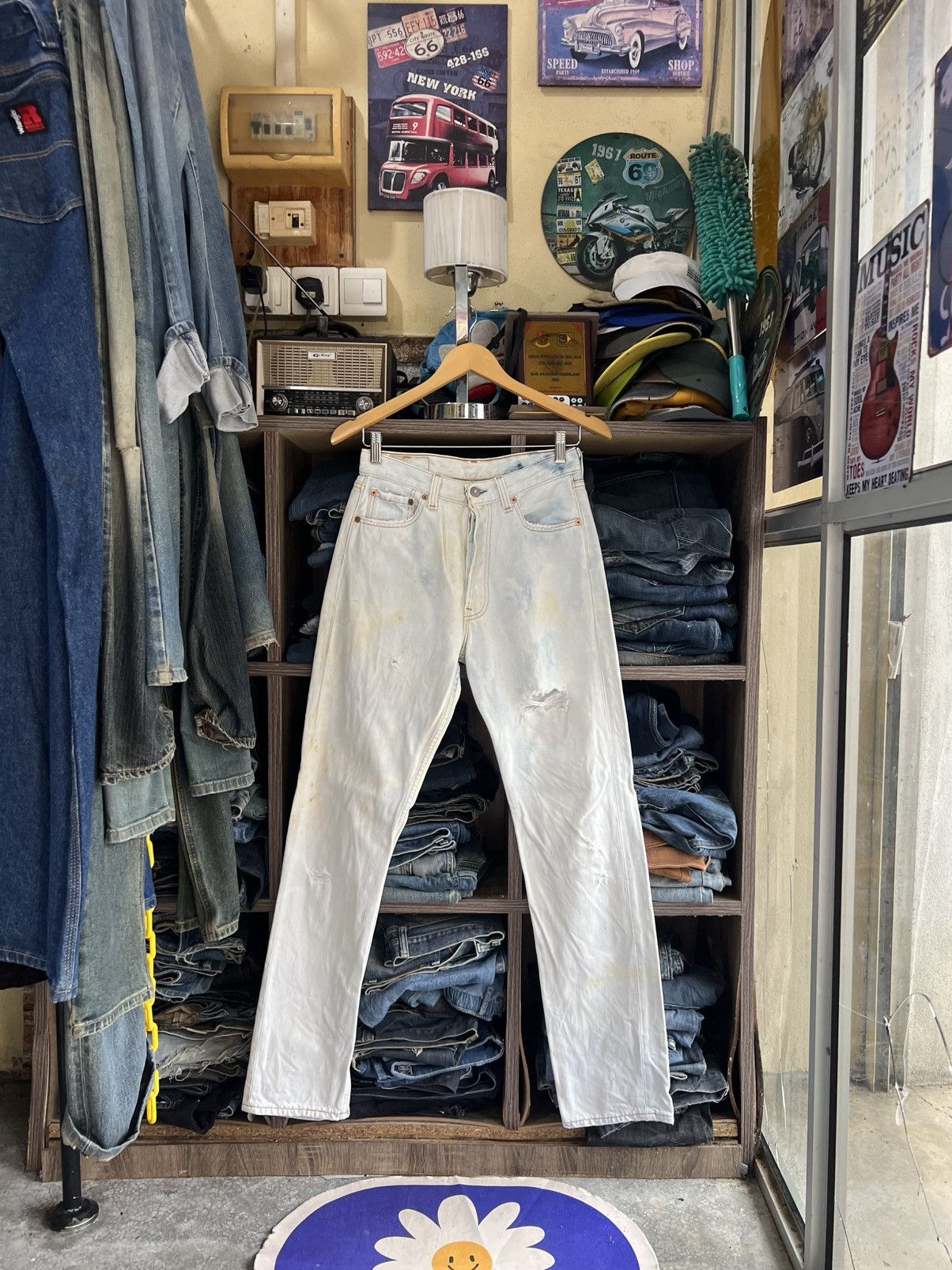 Levi's 🔥Vintage Levis 6501 Distressed Denim Size 28" / US 6 / IT 42 - 1 Thumbnail