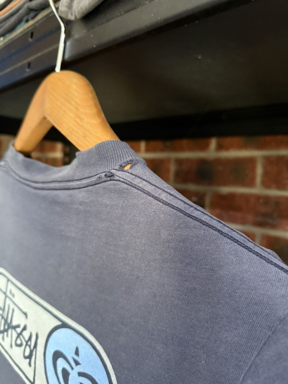 Stussy Thrashed Vintage 90s Stussy Crown Backhit Sun Faded Tee Size US S / EU 44-46 / 1 - 4 Thumbnail