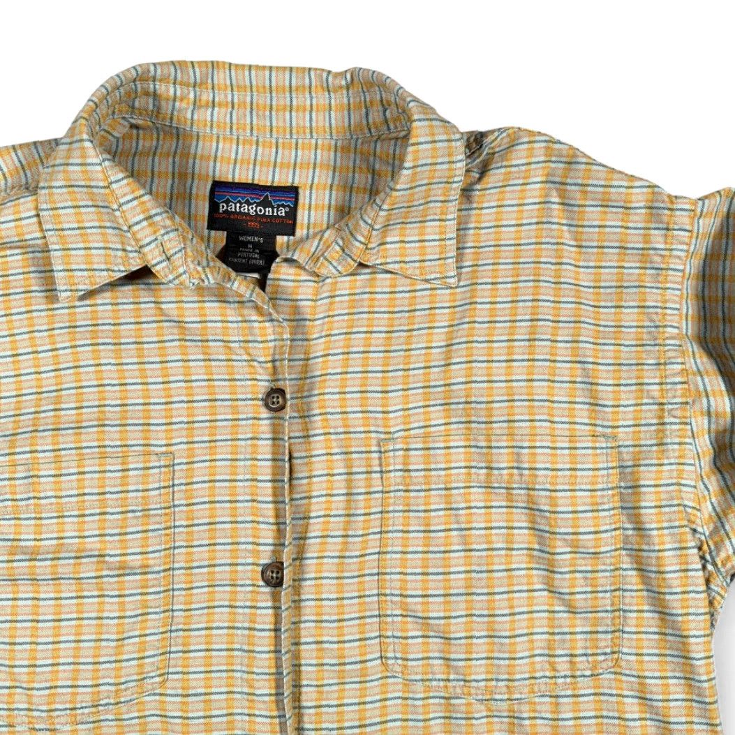 Patagonia Patagonia Shirt Womens MEDIUM Yellow Plaid Organic Cotton Outdoor 90s Vintage Button-Up Long Sleeve Casual Size M / US 6-8 / IT 42-44 - 2 Thumbnail