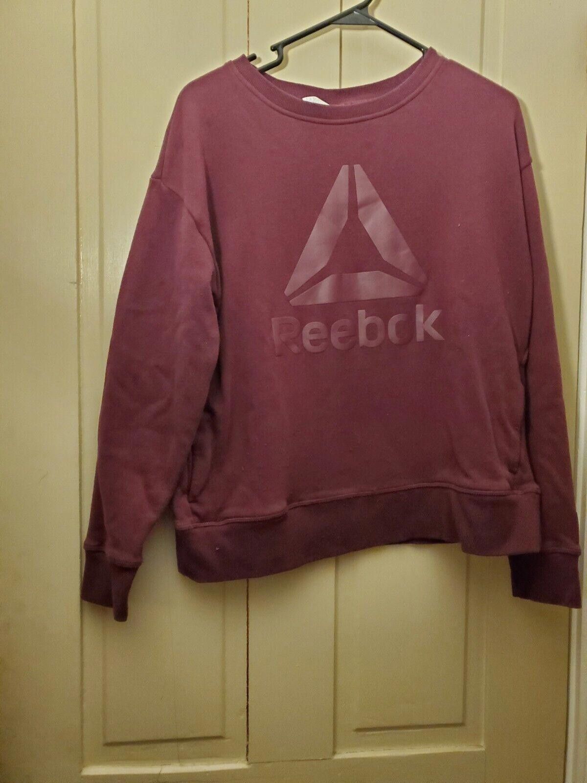 Reebok Reebok Womens Medium Purple Logo Sweatshirt Pullover Size M / US 6-8 / IT 42-44 - 1 Thumbnail