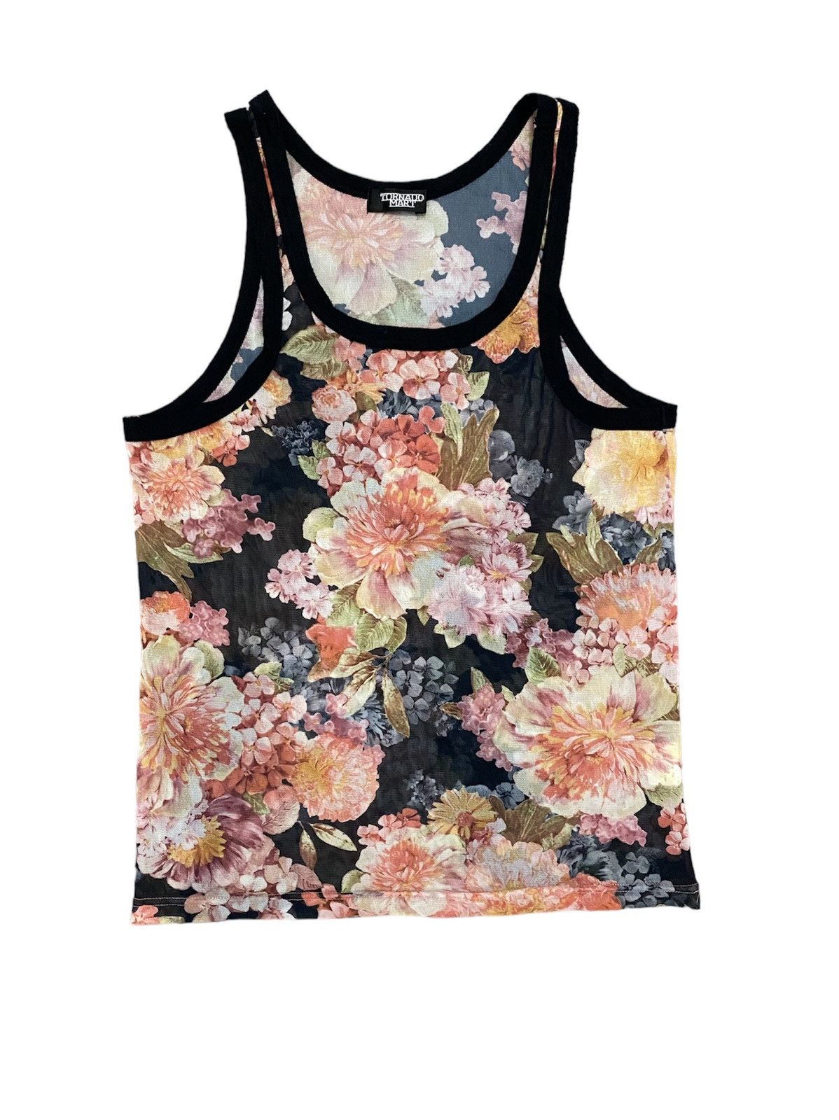 Tornado Mart Vtg Tornado Mart Mesh floral tank Size S / US 4 / IT 40 - 1 Thumbnail