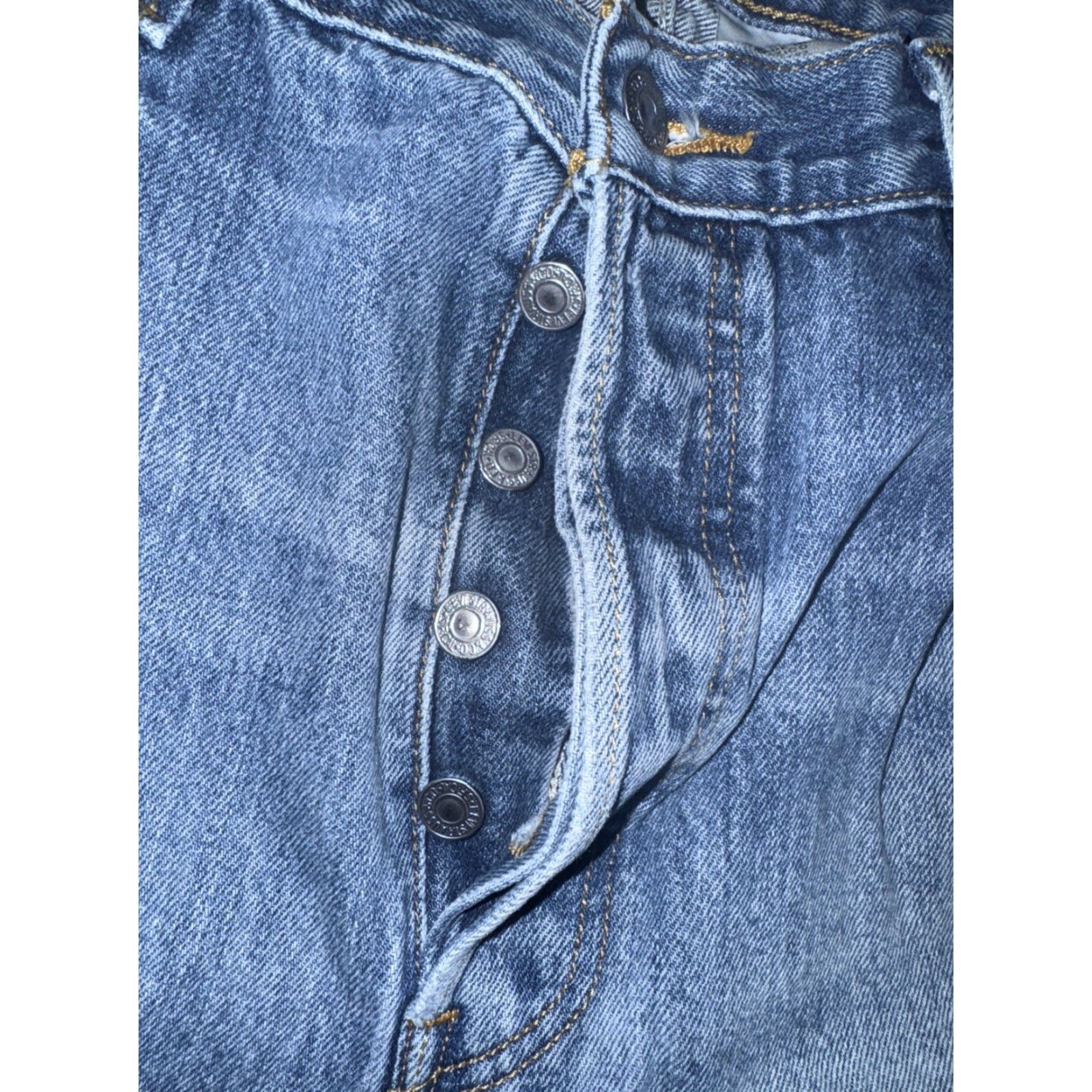 Levi's VINTAGE Levi’s 501 Jeans Straight Button Fly Distressed Denim Blue 36x26 Mens Size US 36 / EU 52 - 6 Thumbnail
