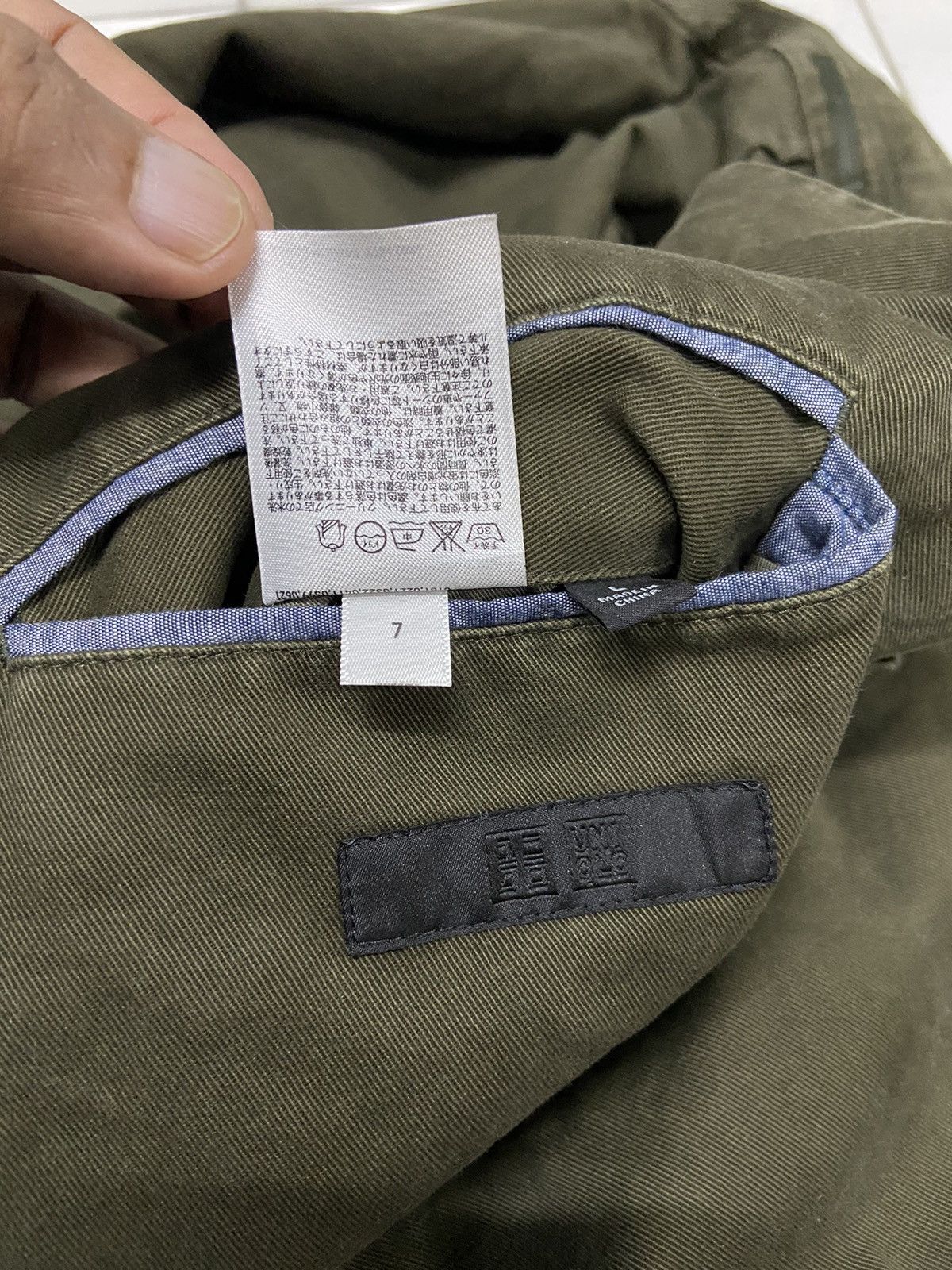 Uniqlo UNIQLO COTTON BLAZER ARMY GREEN Size 40L - 9 Thumbnail