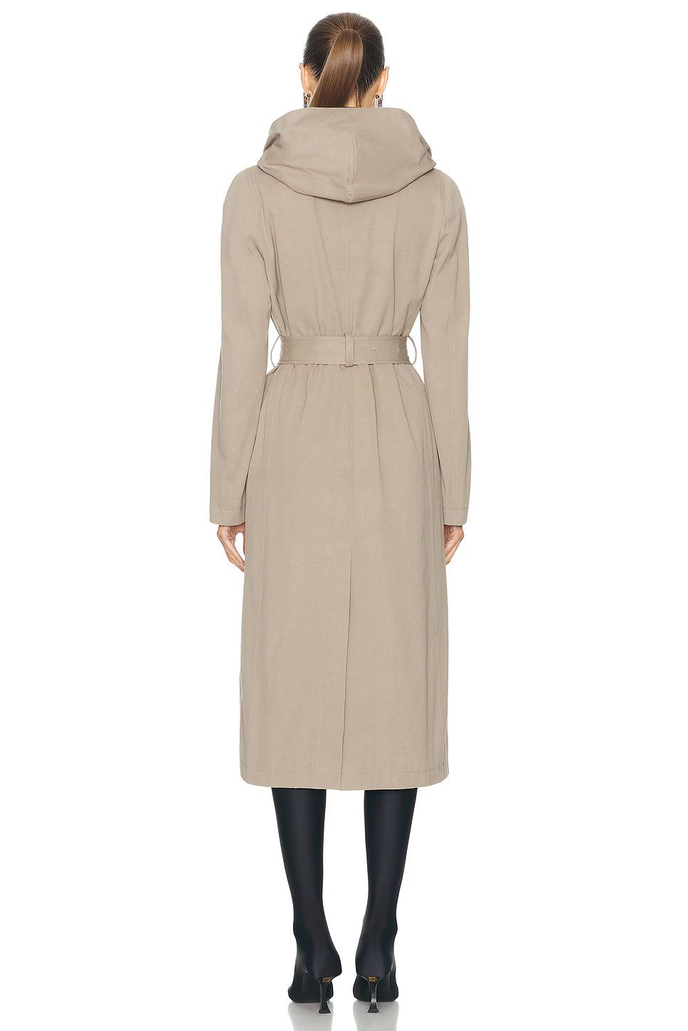 Balenciaga o1srvl11e1225 Fitted Trench Coat in Dark Beige Size S / US 4 / IT 40 - 2 Thumbnail