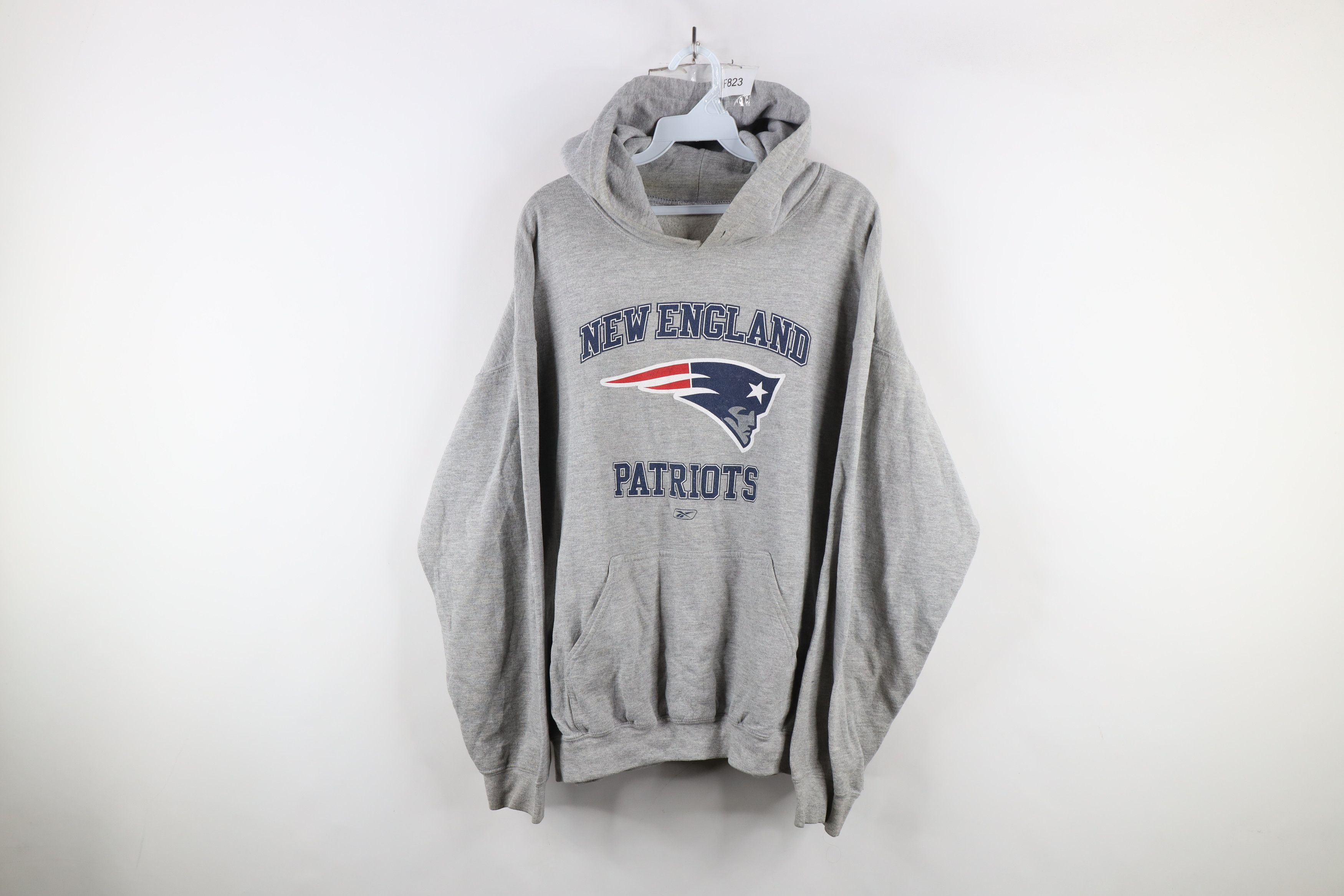 Reebok × Vintage Vintage Reebok New England Patriots Football Hoodie Gray Size US L / EU 52-54 / 3 - 1 Thumbnail