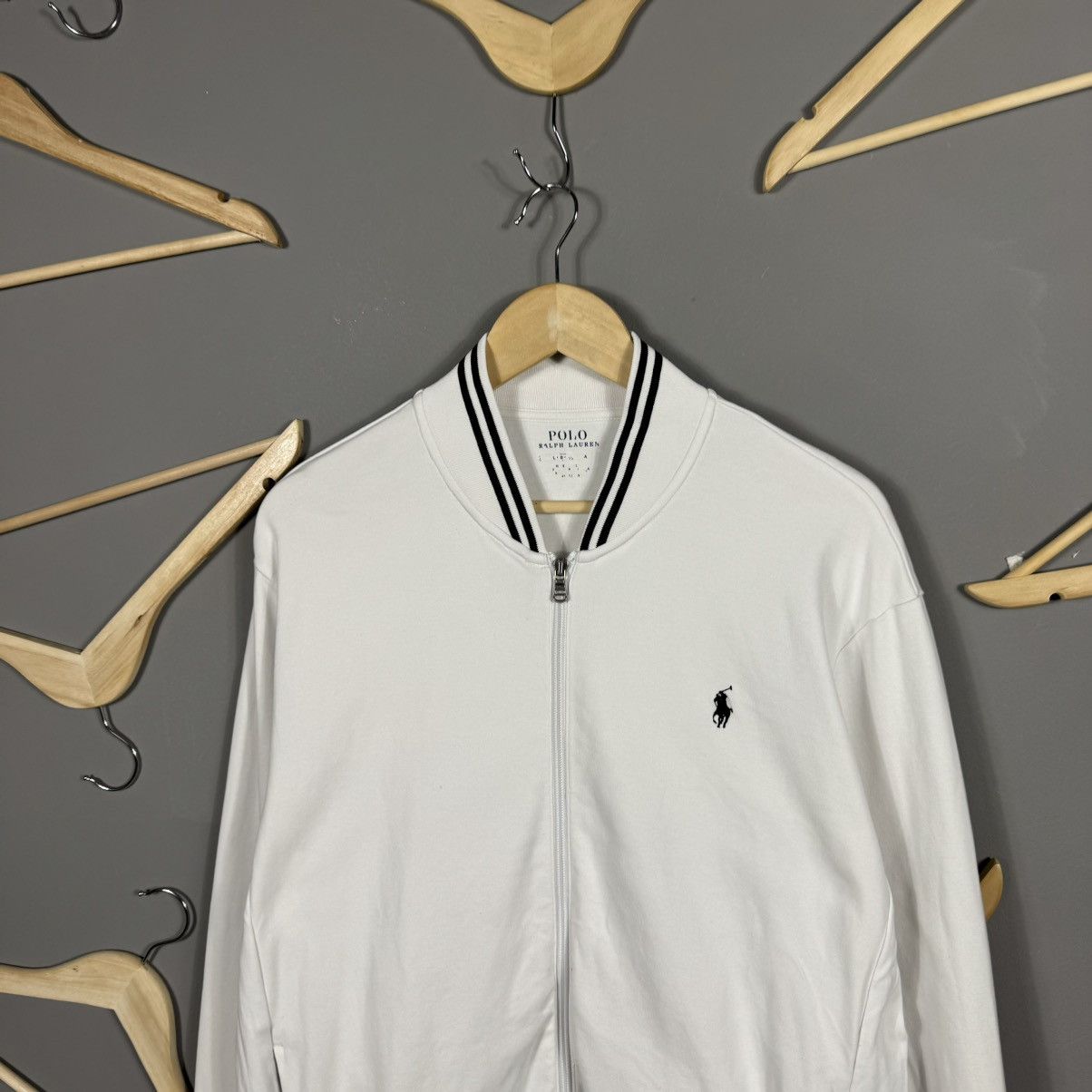 Polo Ralph Lauren × Ralph Lauren × Vintage Ralph Lauren Y2K Track Cotton Bomber Jackrt Size US L / EU 52-54 / 3 - 3 Thumbnail