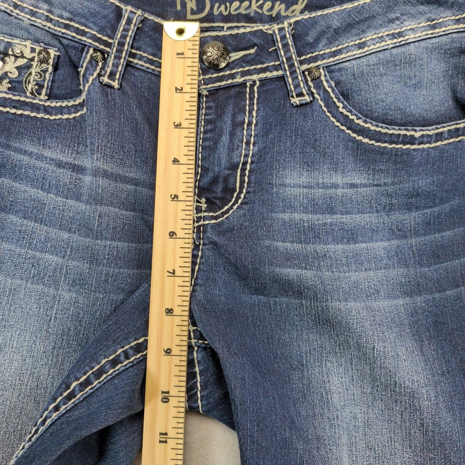 Other ND Weekend Embellished Crop Jeans Women's 6 Low Rise 30x23" Size 28" / US 6 / IT 42 - 6 Thumbnail