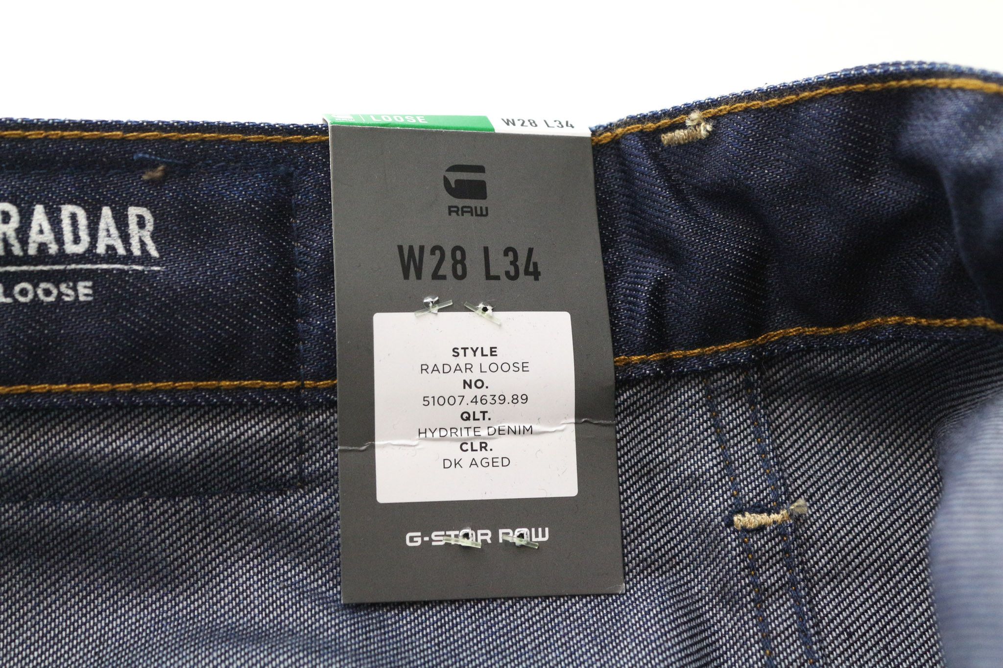 G-Star RADAR W28/L34 Washed Blue Cotton Jeans 74738 Size US 28 / EU 44 - 9 Thumbnail