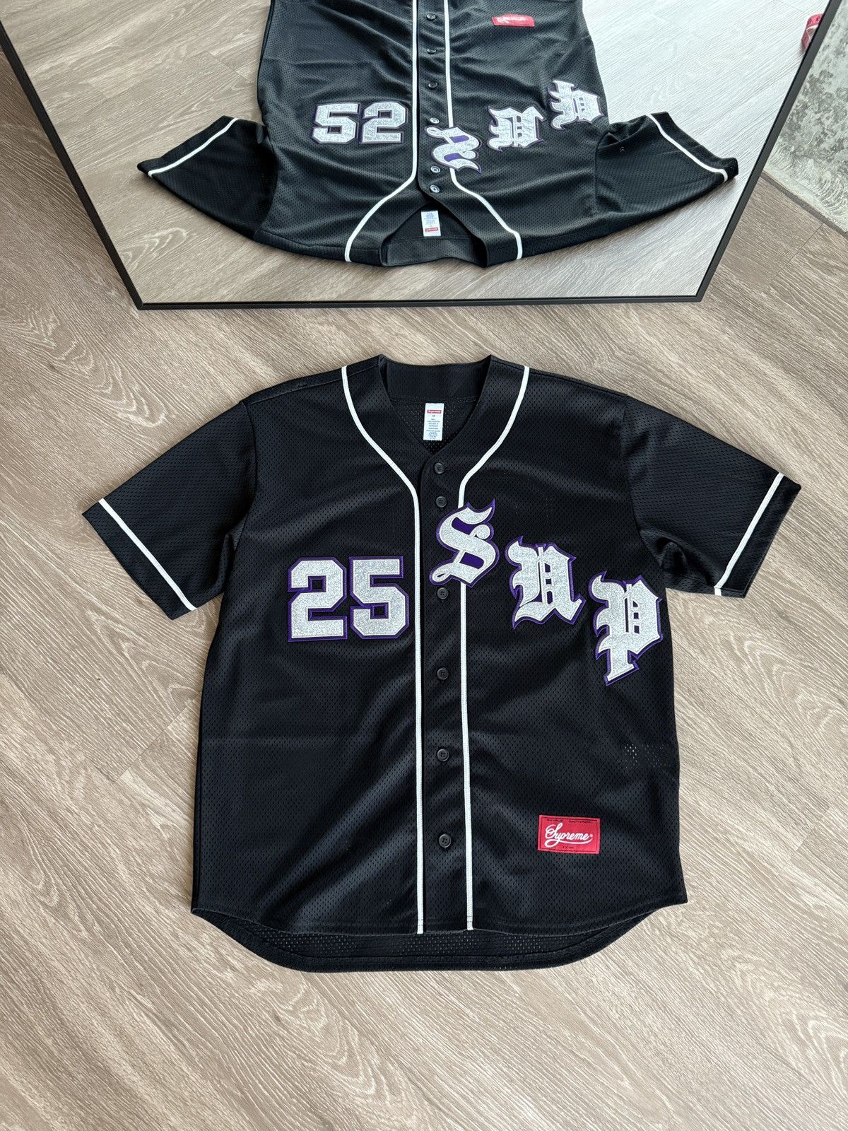 MLB × Supreme Supreme Old English Script Baseball Jersey | Grailed