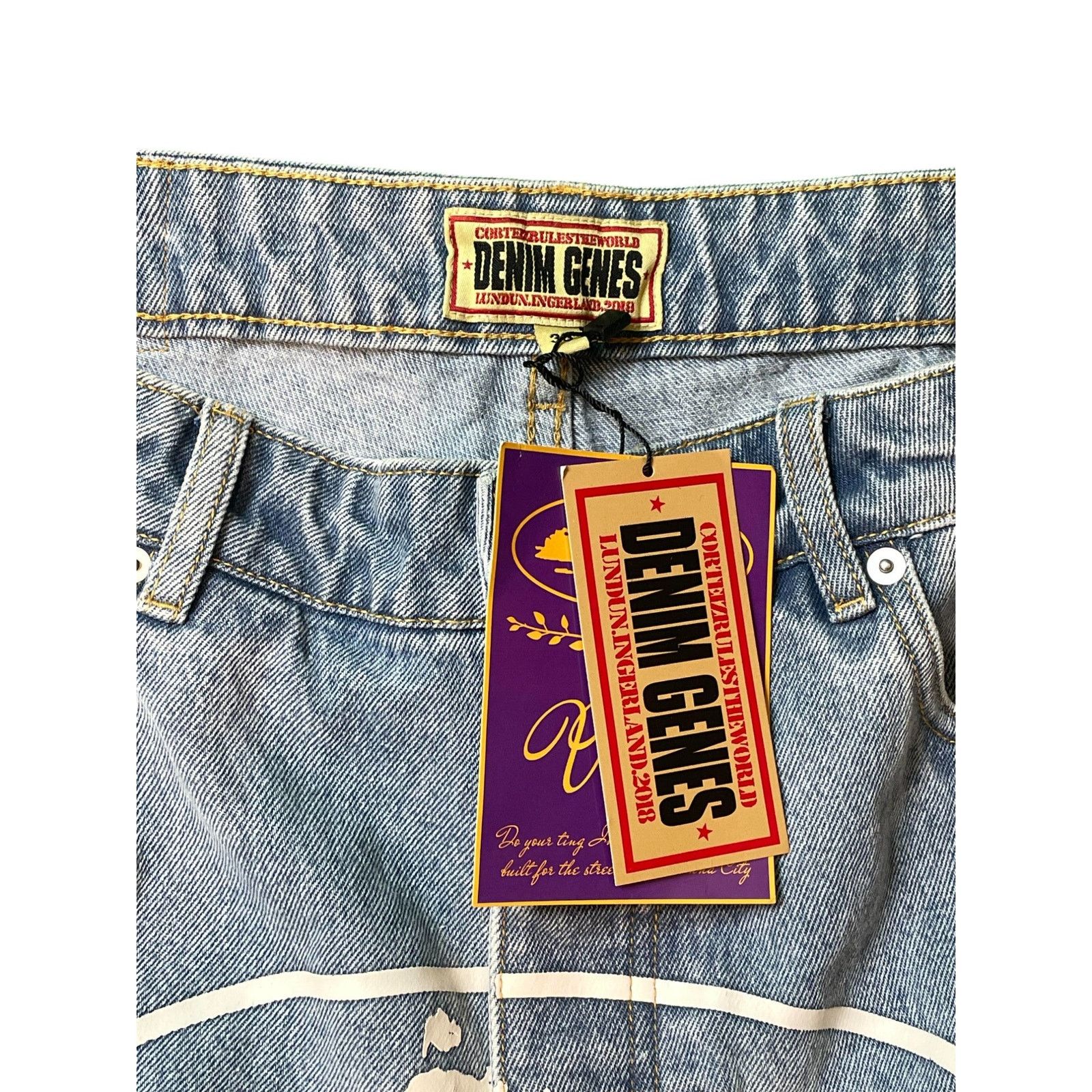 Corteiz Corteiz Island Baggy Light Wash Jeans Size US 36 / EU 52 - 2 Thumbnail