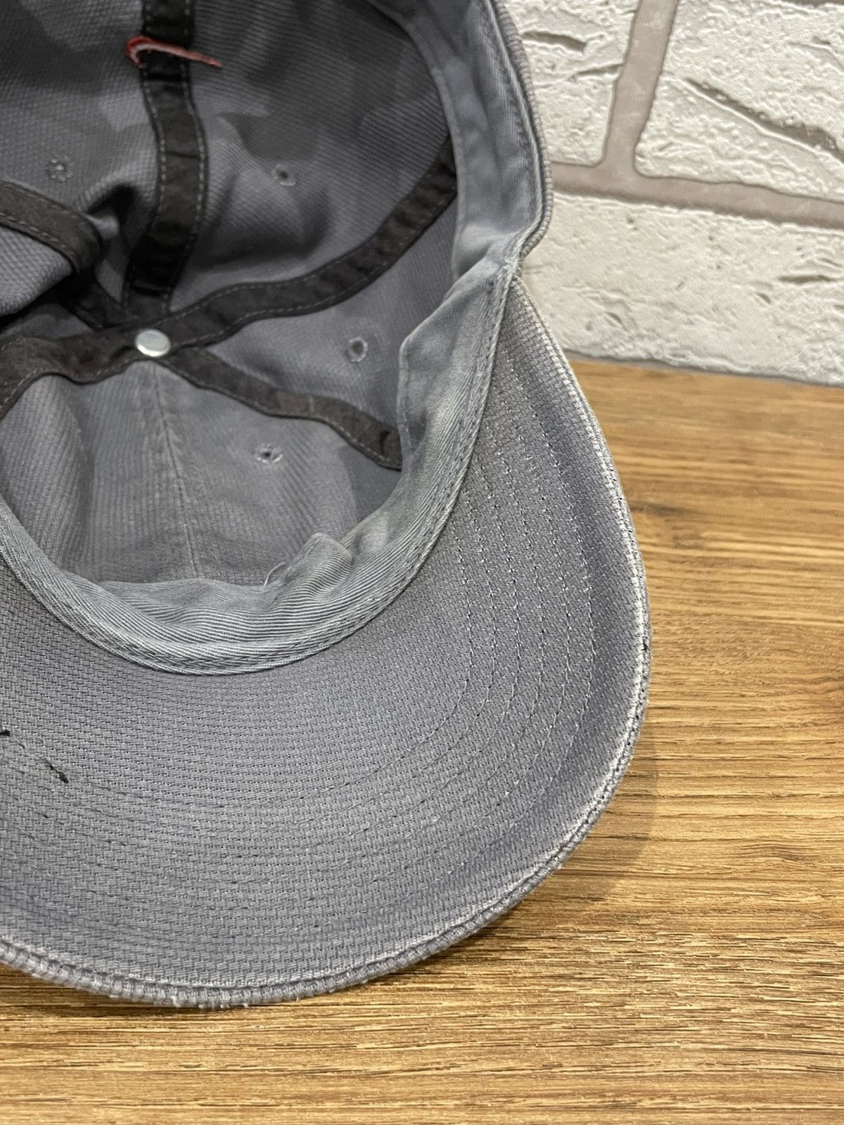 Nike × Vintage Nike Vintage Gray Hat Cap Size ONE SIZE - 12 Thumbnail