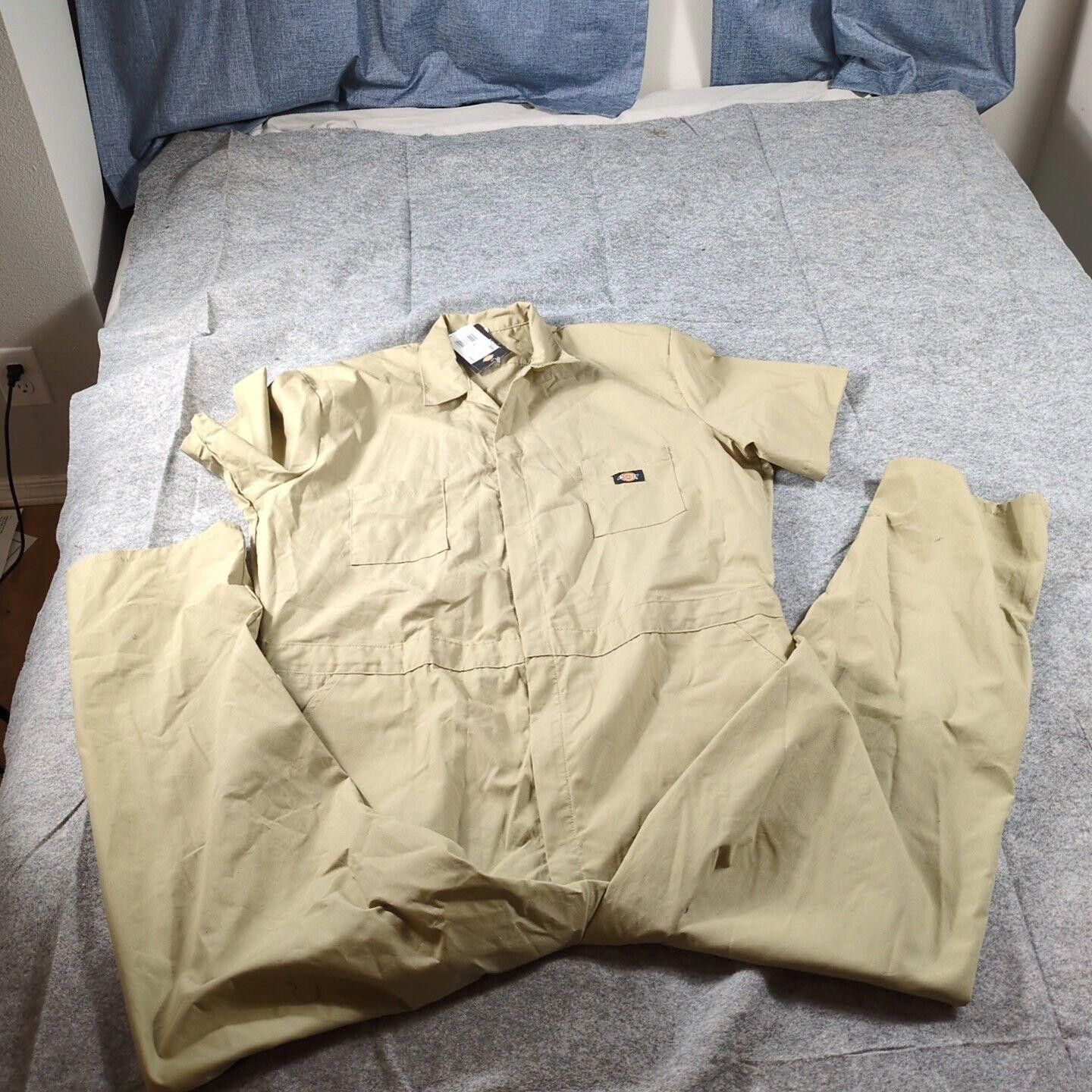 Dickies Dickies Coveralls Men XXL Tall S/S Tan Beige Workwear Size ONE SIZE - 1 Thumbnail