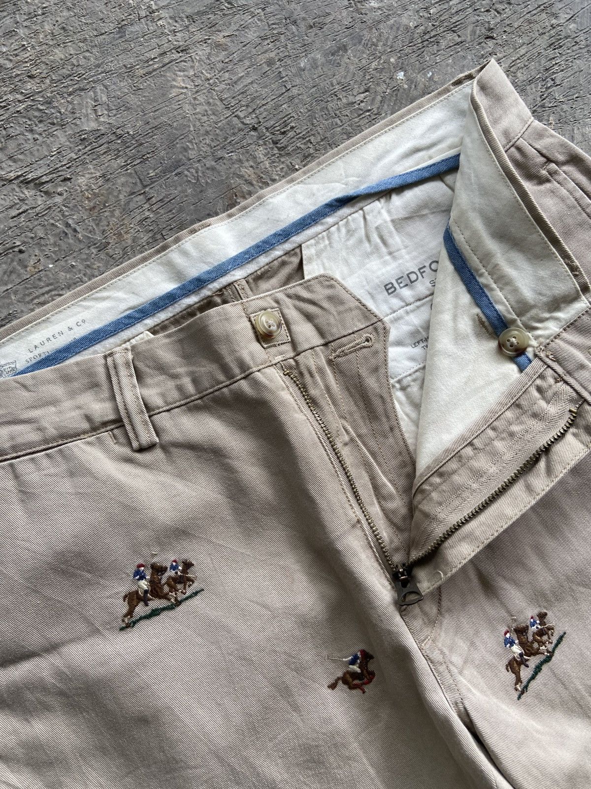 Polo Ralph Lauren 2000s Polo Ralph Lauren - Monogram Horse Chino Pants Size US 32 / EU 48 - 4 Thumbnail
