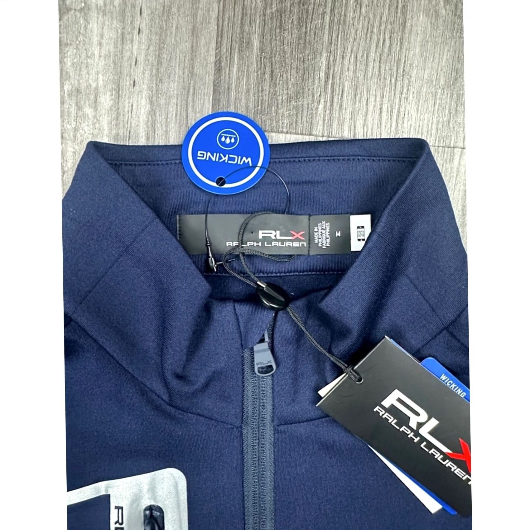 RLX Ralph Lauren RLX Ralph Lauren Luxury Performance Quarter Zip Golf Fleece Lined Pullover - Med Mens Sweatshirt Blue (NWT) Size US M / EU 48-50 / 2 - 6 Thumbnail