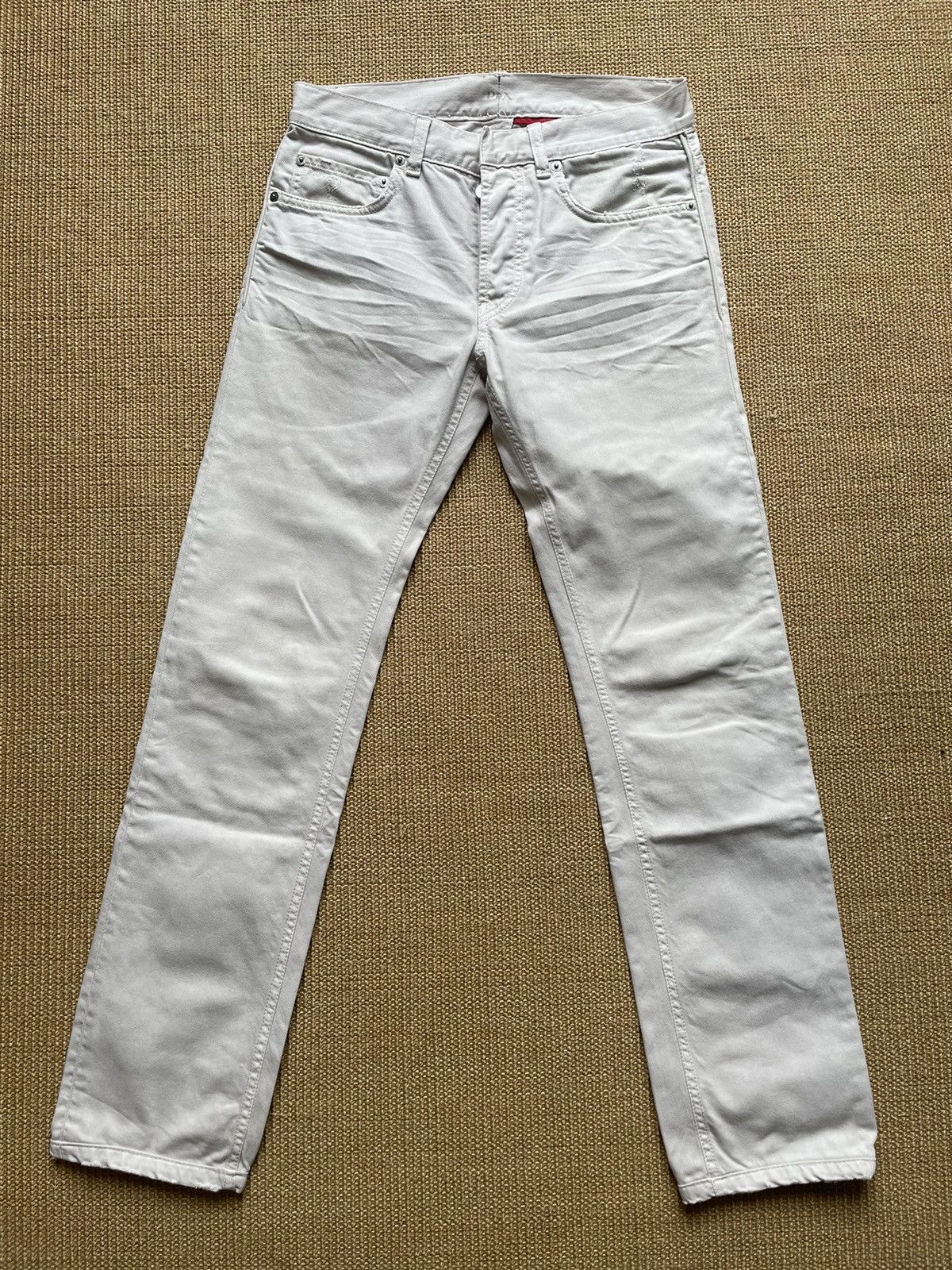 image of Slim Fit Prada Sport Trousers in White, Men's (Size 30)