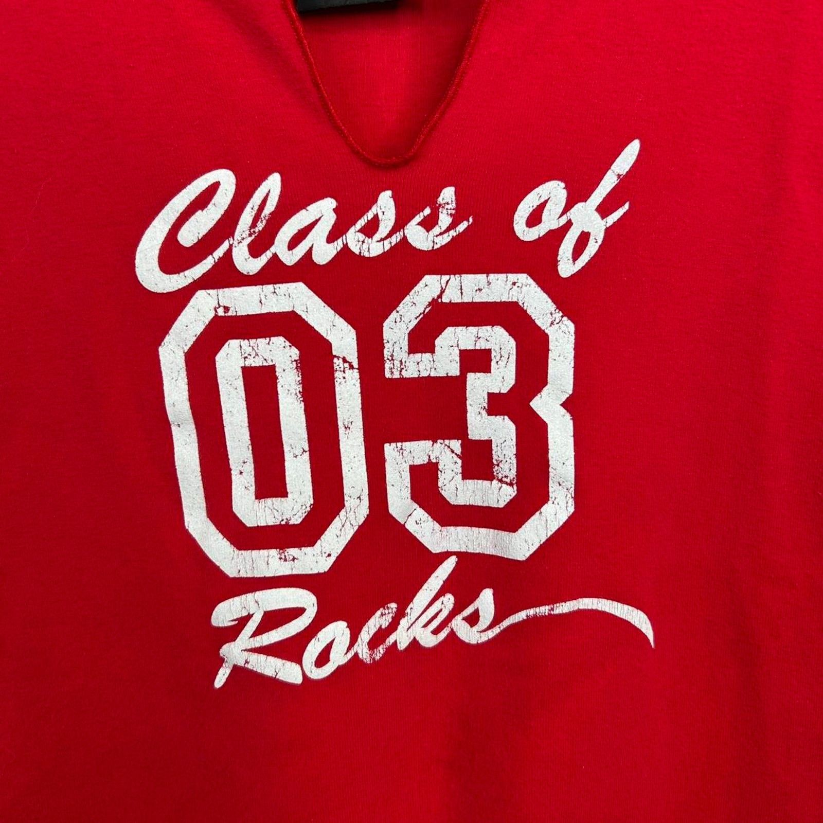 Other Vintage 2003 Y2K 'Class of 03 Rocks' Red Baby Tee X-Large Size XL / US 12-14 / IT 48-50 - 2 Thumbnail