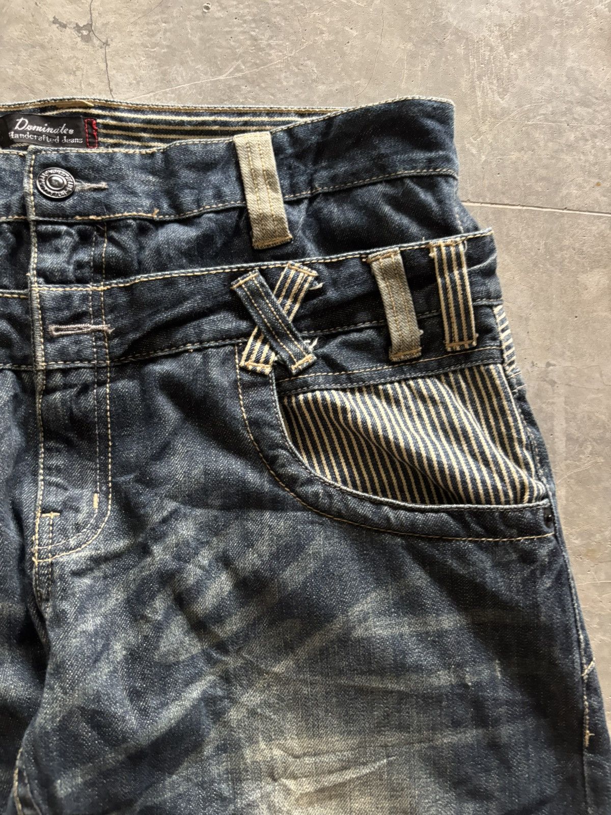 PPFM DOUBLE WAIST DOMINATE JAPANESE WASHED PUNK GRUNGE MUD RUSTY Size US 37 - 8 Thumbnail