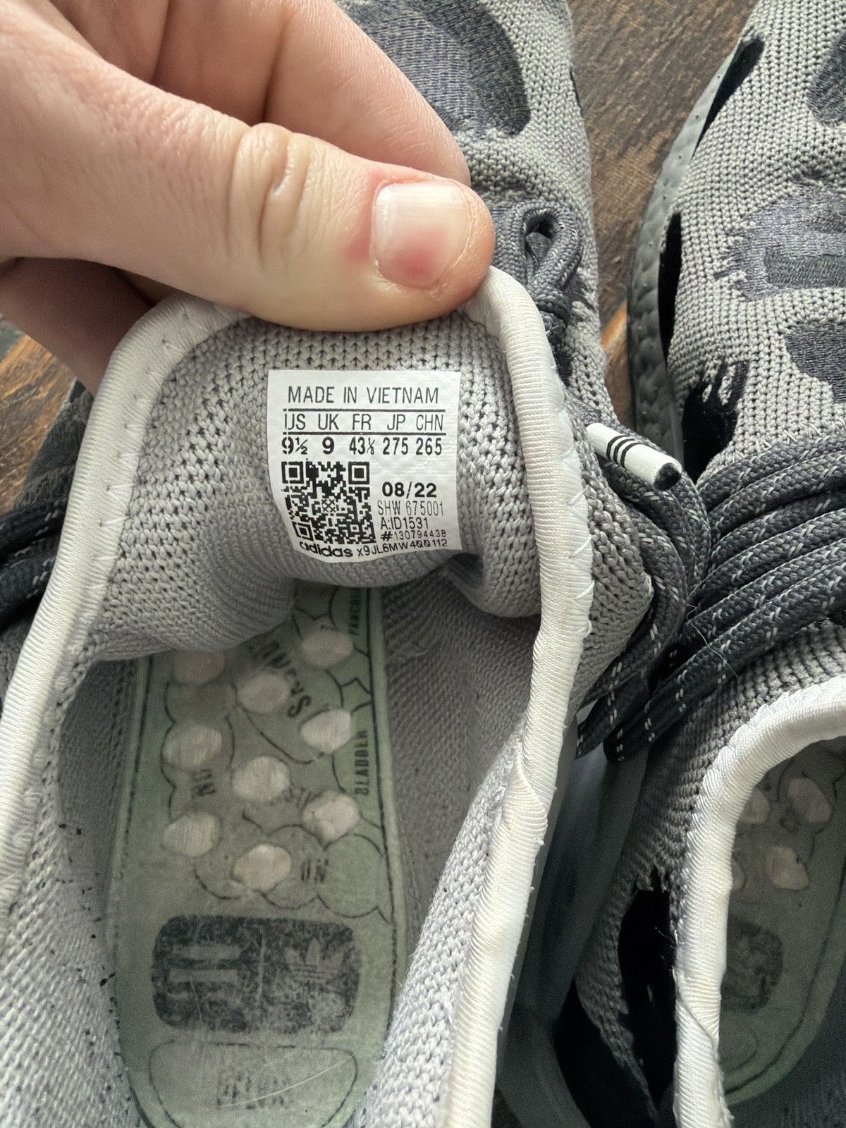 Adidas × Pharrell Ultraboost Hu gray Cheetah Size US 9.5 / EU 42-43 - 2 Thumbnail