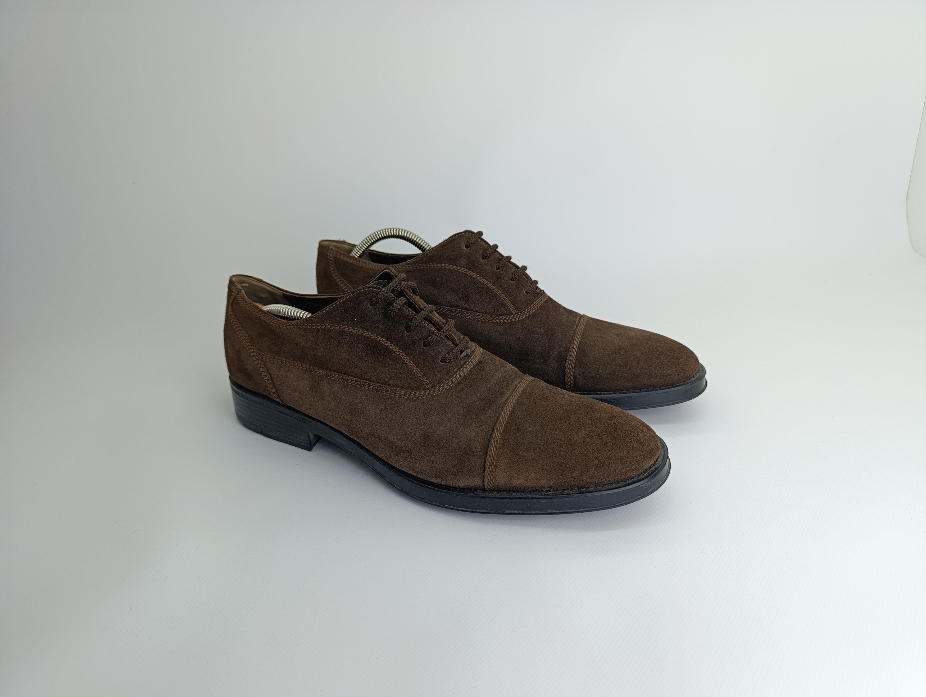 Pal Zileri Pal Zileri Concept Brown Suede Cap Toe Oxford Shoes Mens Size US 11 / EU 44 - 3 Thumbnail
