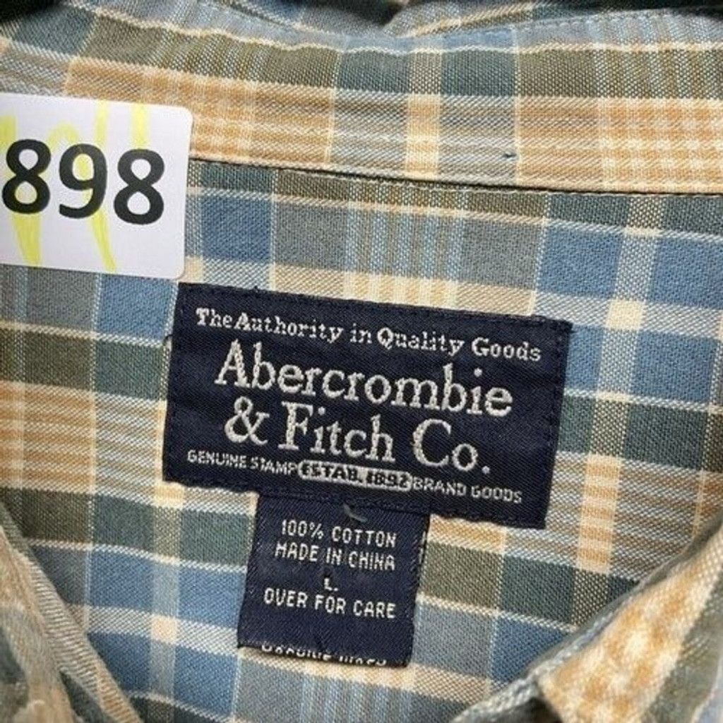Abercrombie & Fitch Abercrombie & Fitch Plaid Flannel Button Up Shirt Men Large Size US L / EU 52-54 / 3 - 2 Thumbnail