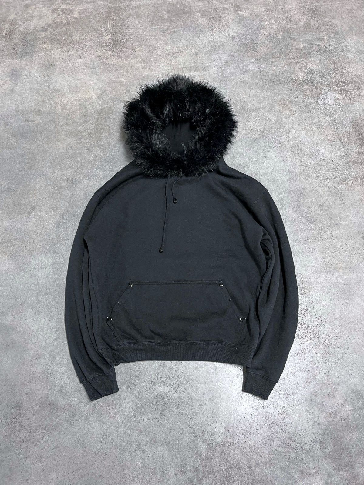 Japanese Brand Japanese Style Custom Spiked Faux Fur Hoodie Ifsixwasnine Size US M / EU 48-50 / 2 - 1 Thumbnail