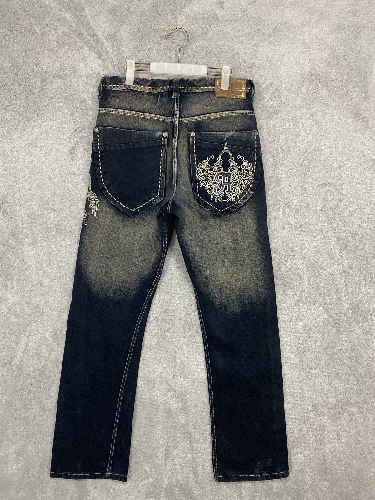 Akademiks Vintage Y2K Akedemiks Crazy Embroidered Baggy Jeans Size US 32 / EU 48 - 2 Thumbnail