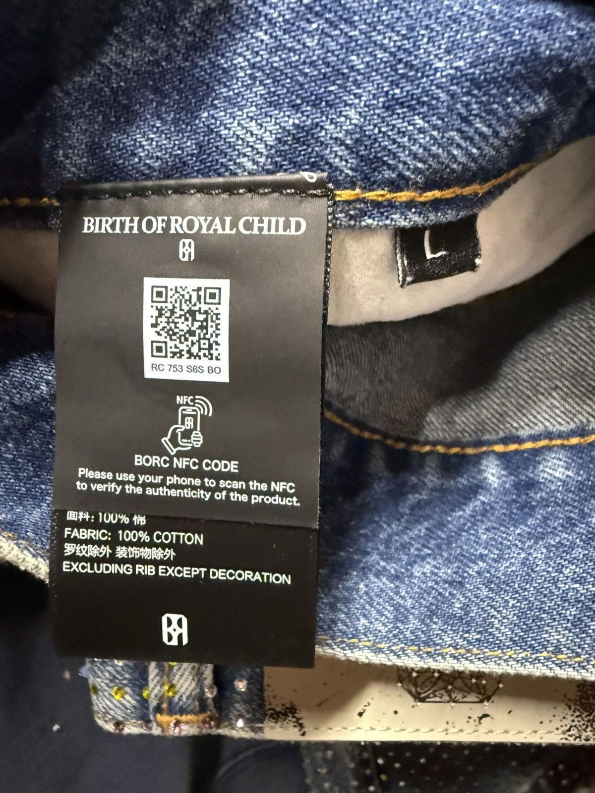 Birth of Royal Child Birth of Royal Child Graffiti Logo Denim Size US 34 / EU 50 - 4 Thumbnail