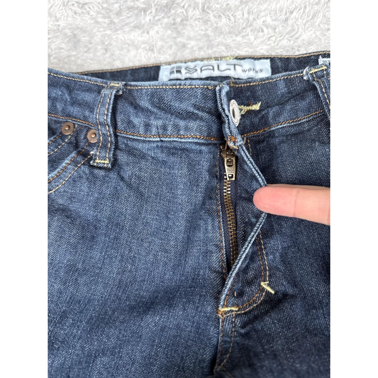 Vintage Salt Works Broadway Jeans 27x32 Blue Denim Bootcut Low Rise Stretch Casual 90s Bohemian Women Size 27" / US 4 / IT 40 - 5 Thumbnail