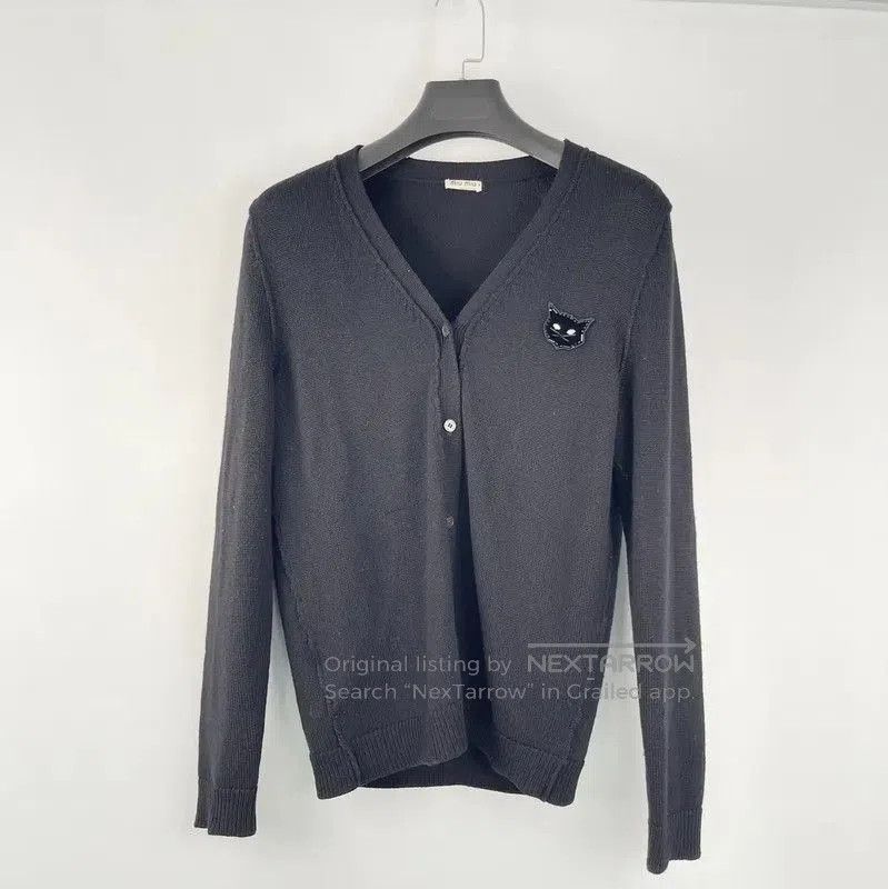 Miu Miu Miu Miu Black Cardigan for Women . Size M / US 6-8 / IT 42-44 - 1 Thumbnail