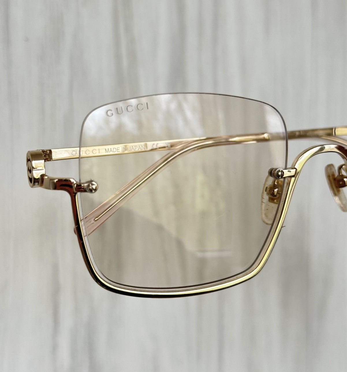 Gucci Gucci GG1279S 004 Gold Rimless Square Sunglasses Japan Size ONE SIZE - 9 Thumbnail