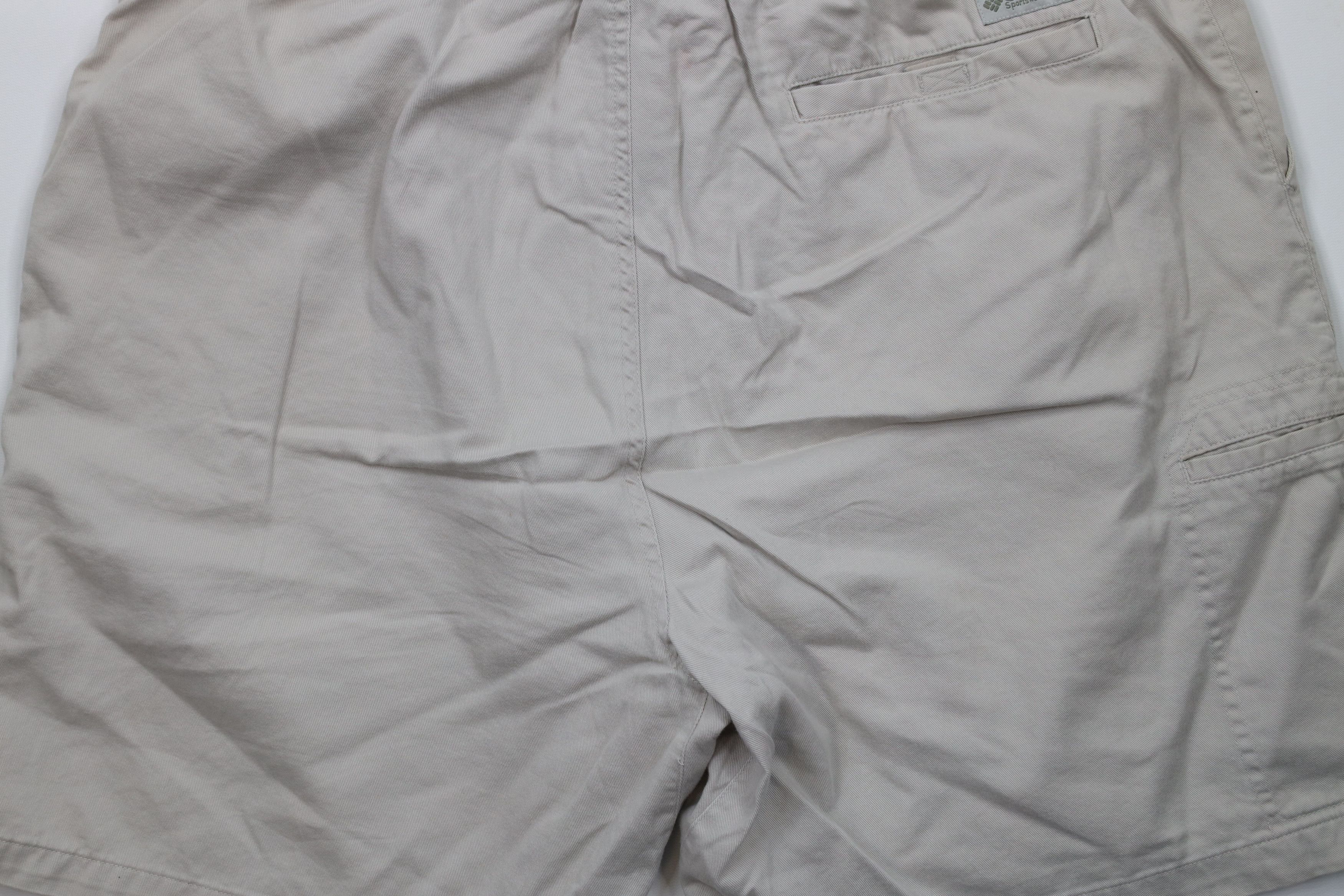 Columbia × Vintage Vintage 90s Columbia Belted Above Knee Shorts Beige Cotton Size US 36 / EU 52 - 11 Thumbnail