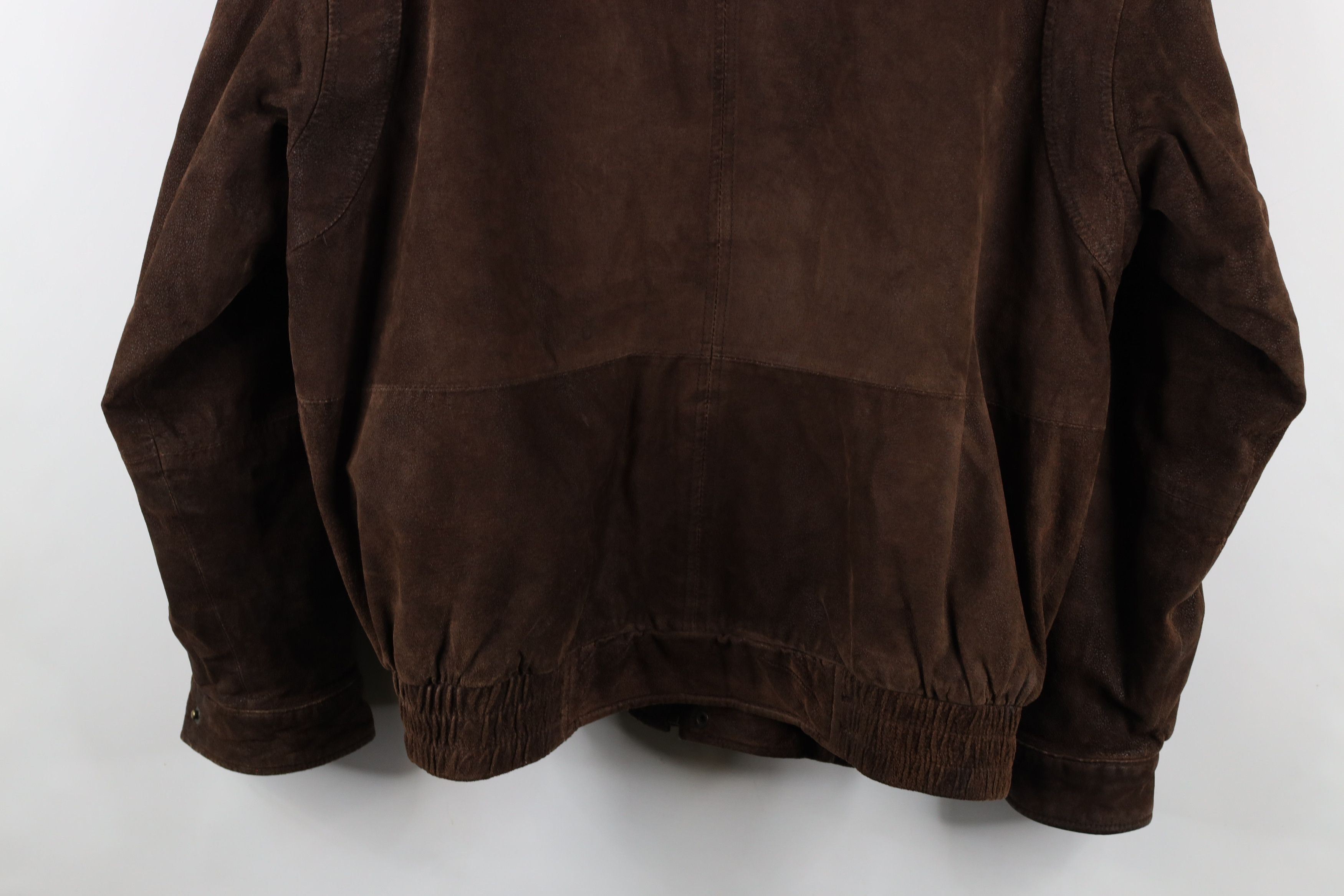 Members Only × Vintage Vintage 90s Members Only Lined Suede Leather Bomber Jacket Size US L / EU 52-54 / 3 - 15 Thumbnail