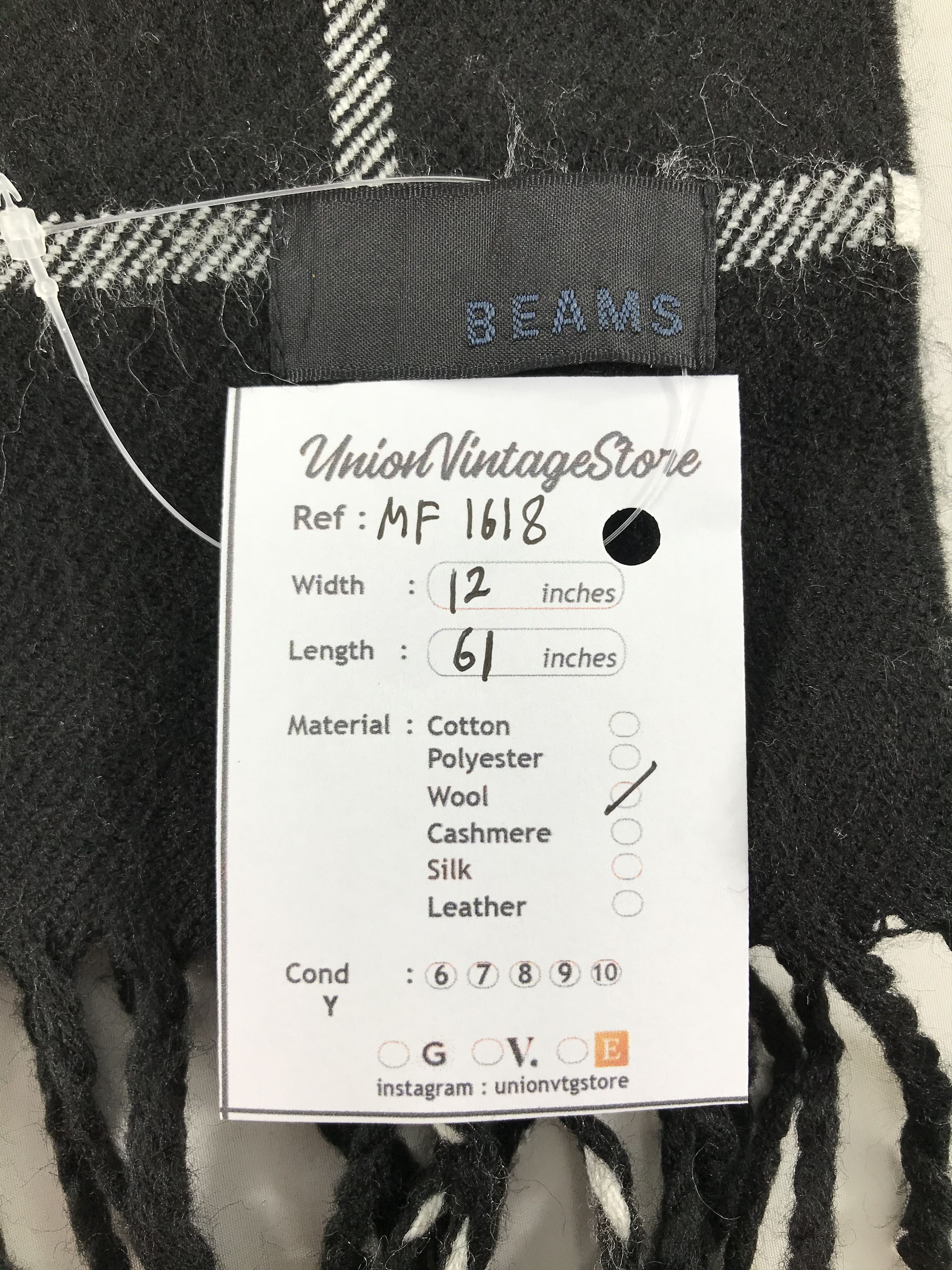 Beams Japan Vintage Beams Scarf/Muffler/Neckwear MF1618 Size ONE SIZE - 4 Thumbnail
