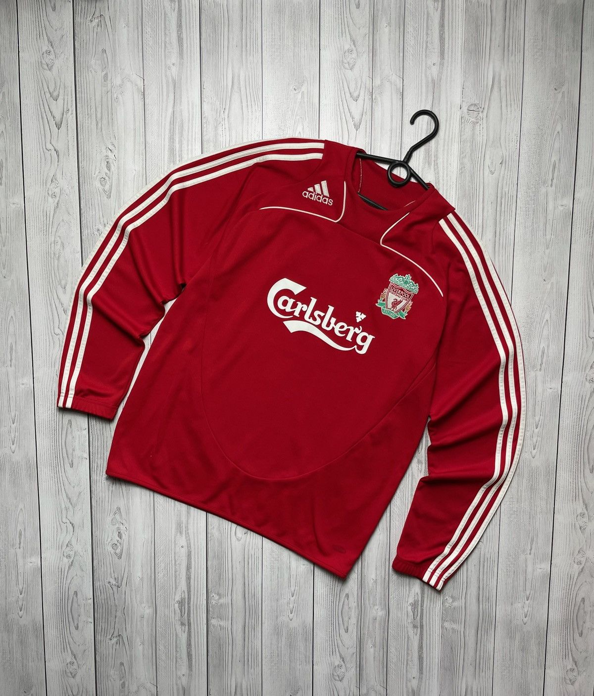 Vintage adidas Liverpool soccer sweatshirt Carlsberg L