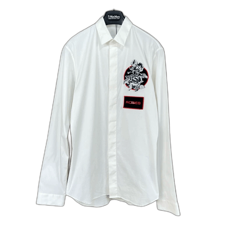 Dior Dior Embroidered Rose Letter Long Sleeve Shirt Size US M / EU 48-50 / 2 - 1 Thumbnail