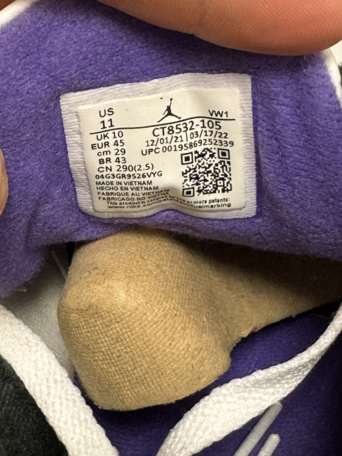 Jordan Brand Jordan 3 dark iris Size US 11 / EU 44 - 6 Thumbnail