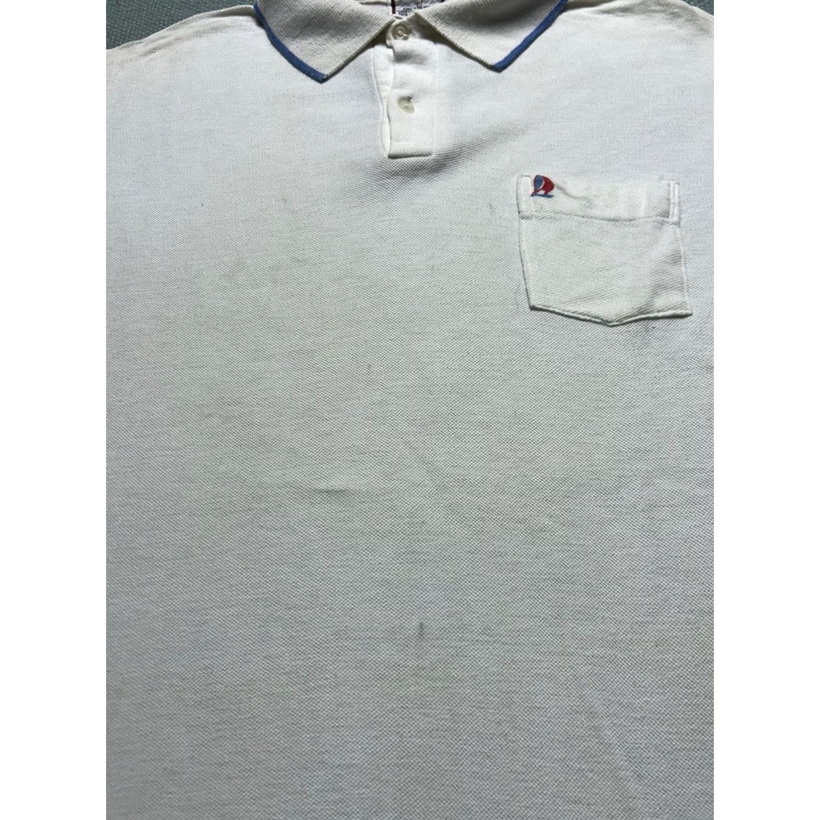 Vintage VINTAGE 60s Polo Shirt Cotton Knit White Golf Yacht Men’s Large Size US L / EU 52-54 / 3 - 2 Thumbnail