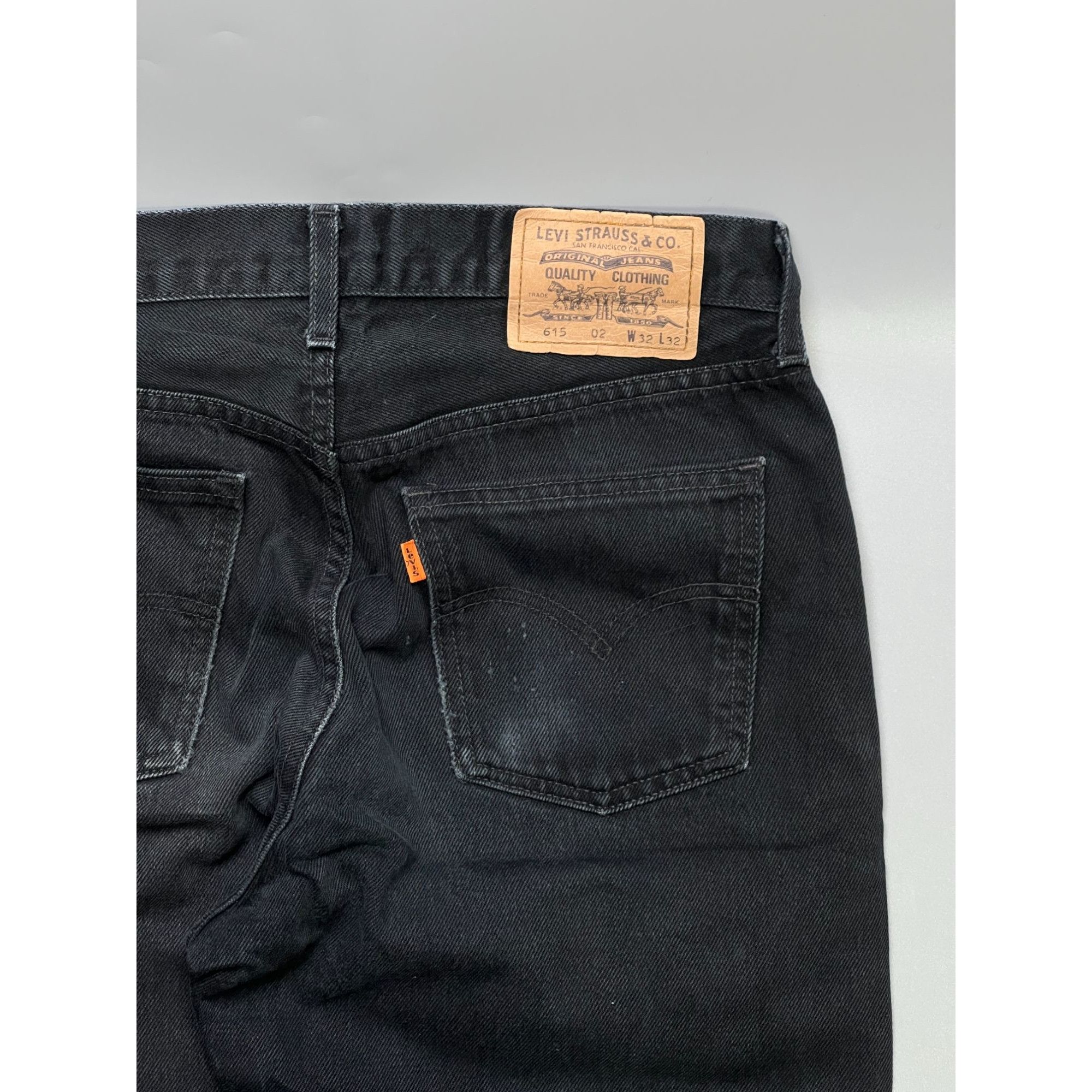 Levi's Levi’s 615 Orange Tab Black Denim Jeans Pants (Y1063) Size US 32 / EU 48 - 9 Thumbnail
