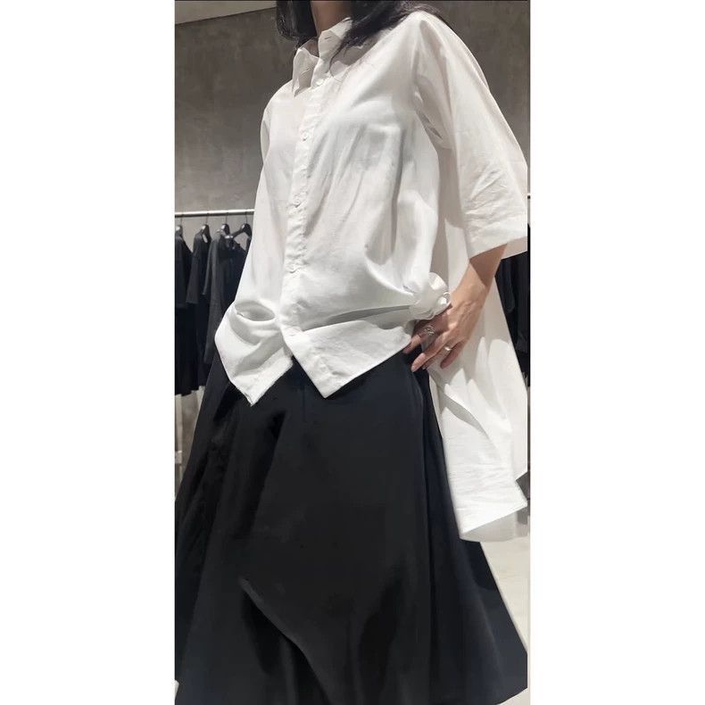 Comme des Garcons White Long Sleeve Layered Tail Shirt-2506 Size US S / EU 44-46 / 1 - 6 Thumbnail
