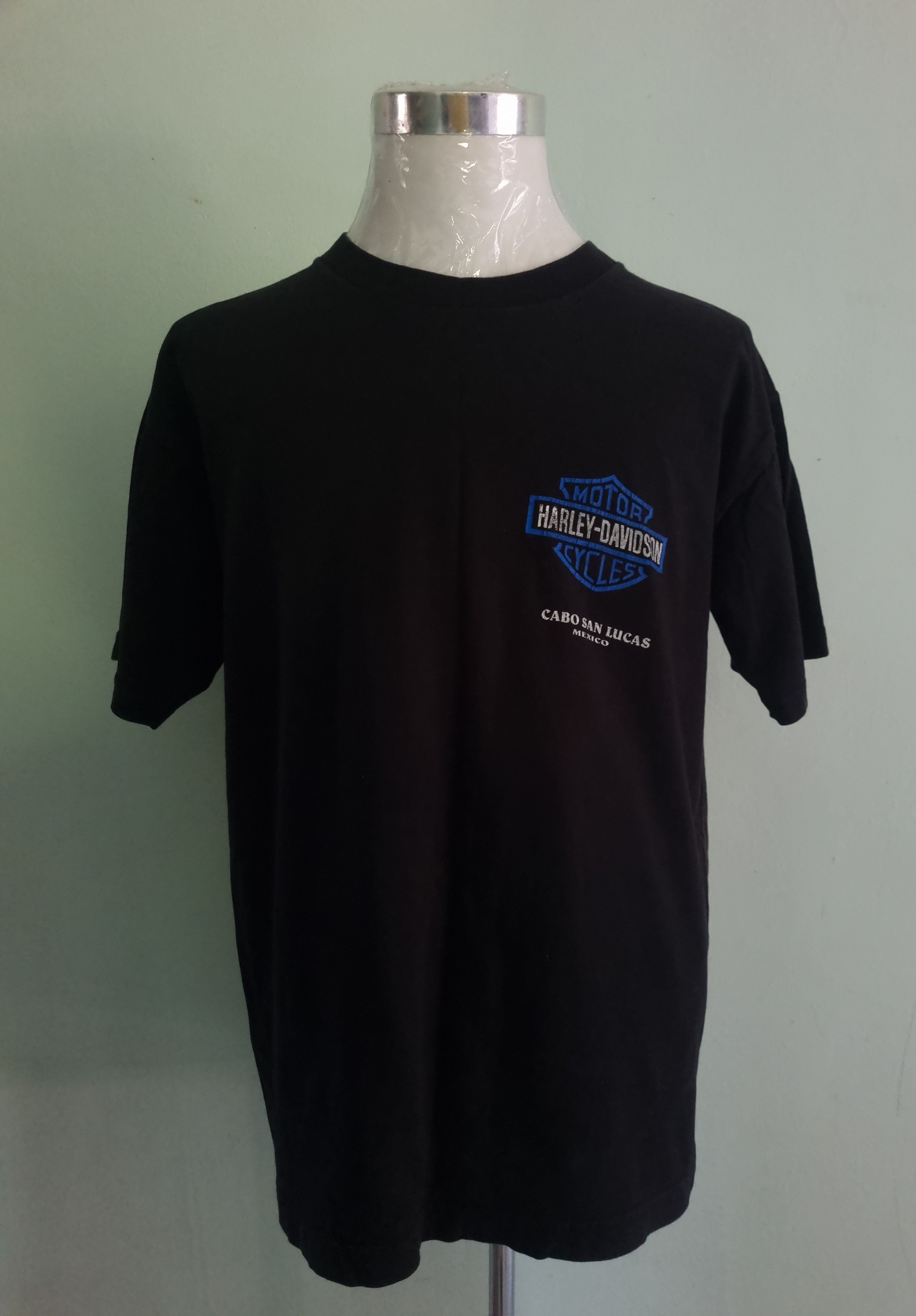 Harley Davidson × Vintage Vtg 90s Harley Davidson Cafe Cabo San Lucas Mexico T Shirt Size US L / EU 52-54 / 3 - 2 Thumbnail