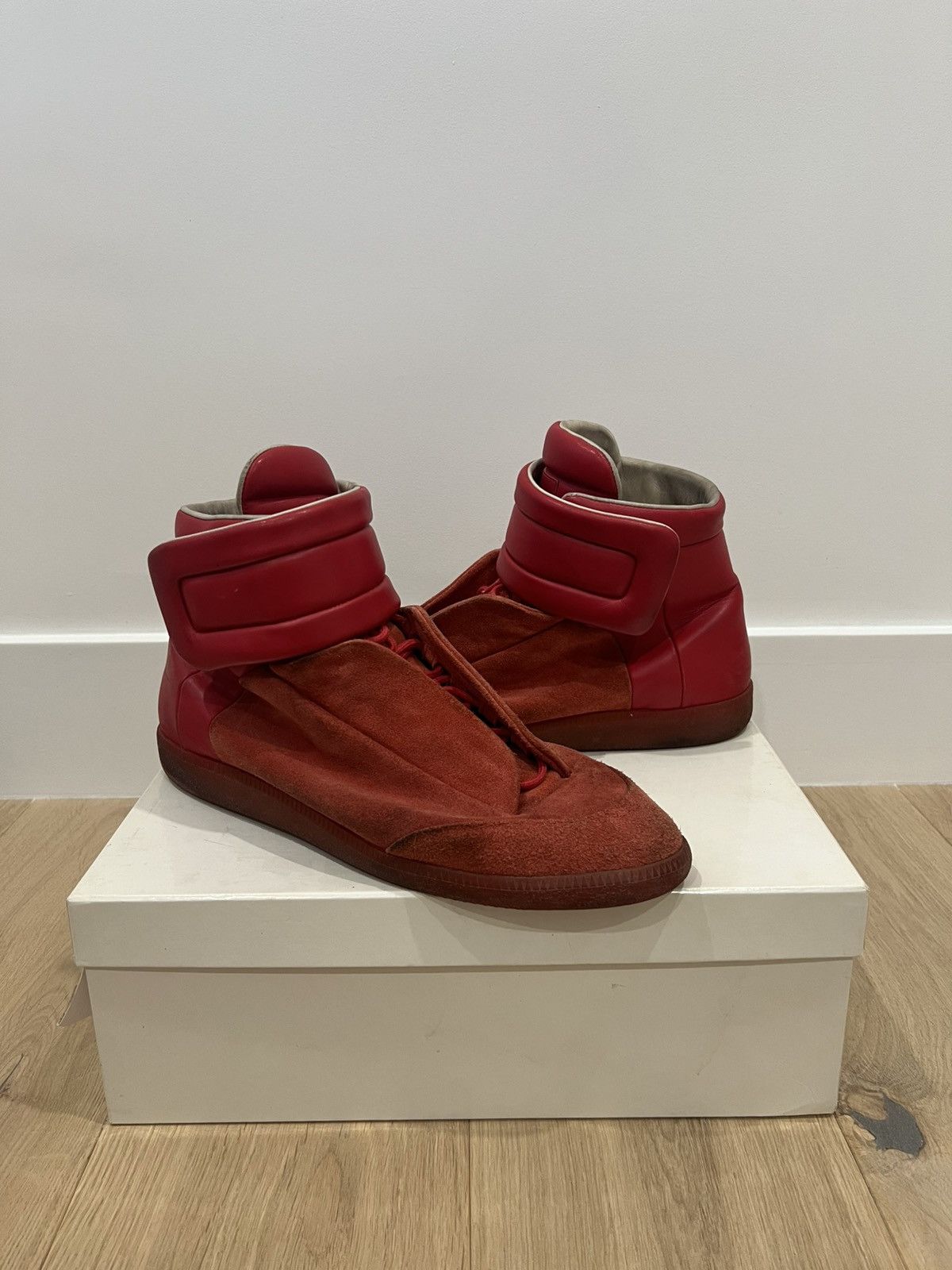 Maison Margiela Future Red High Top Sneakers 14 47