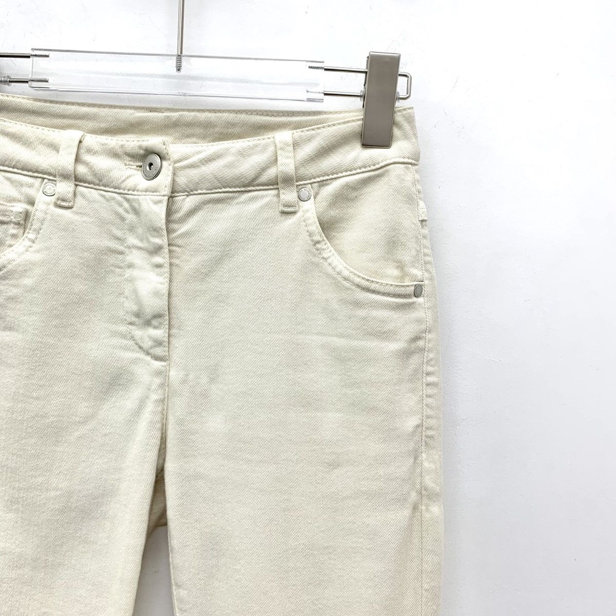 Brunello Cucinelli Brunello Cucinelli Beaded Design Denim Casual Pants K26WX Size 27" / US 4 / IT 40 - 3 Thumbnail