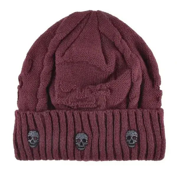 Japanese Brand Hip-hop Skull Pattern Beanie Size ONE SIZE - 3 Thumbnail