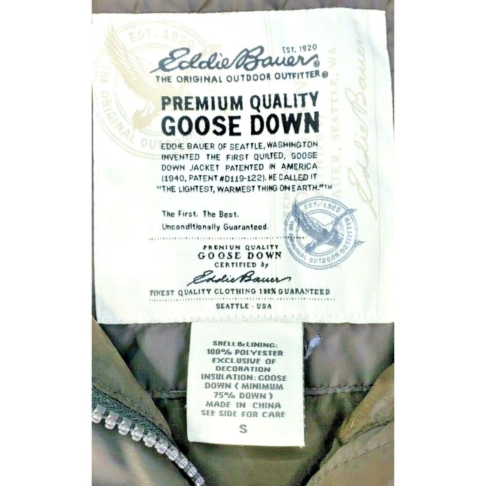 Eddie Bauer Eddie Bauer Vest Women's Goose Down Puffer Quilted Full Zip Brown Size SMALL Regul ar Fit Size S / US 4 / IT 40 - 3 Thumbnail