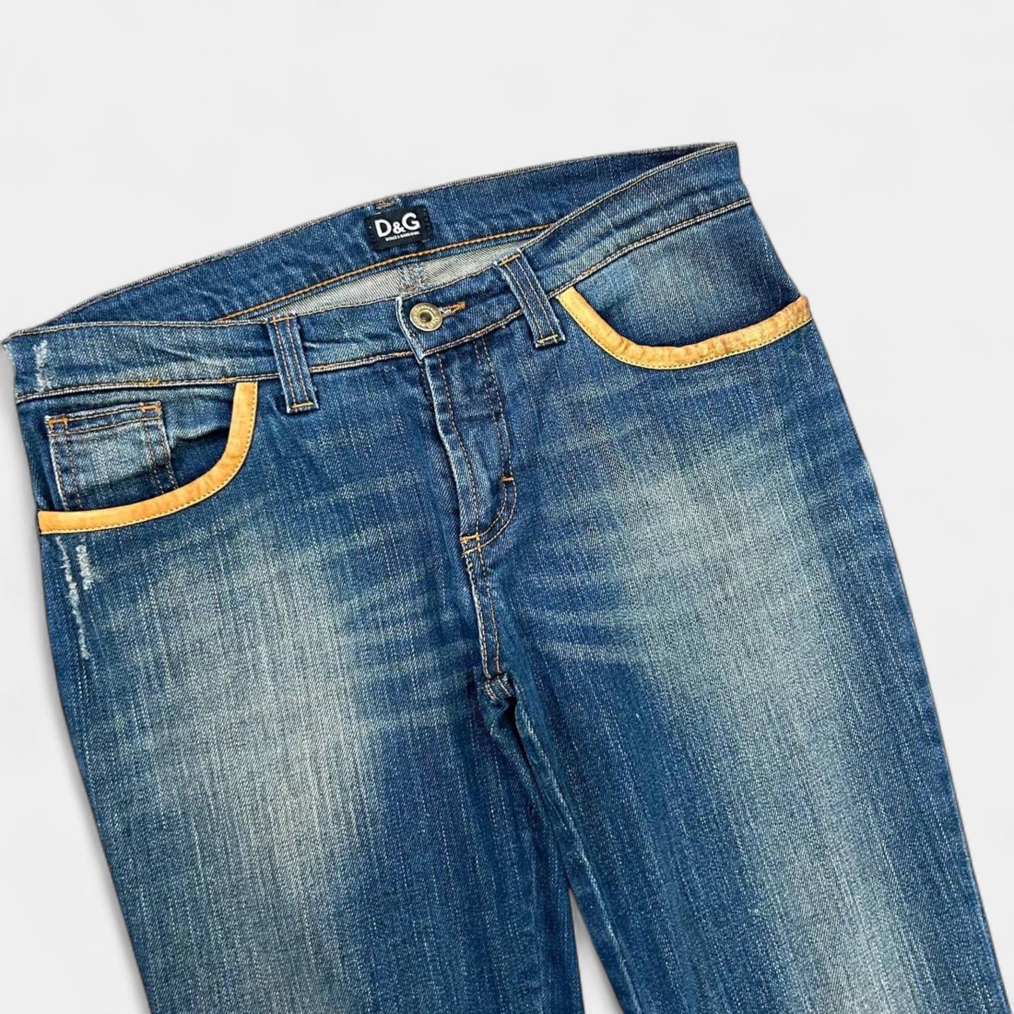 Dolce & Gabbana Dolce & Gabbana Flared Blue Denim Jeans Size 28" / US 6 / IT 42 - 5 Thumbnail